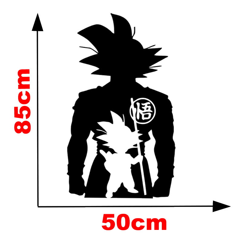 Adesivo Goku Dragon Ball Cabelo DBZ para Carro Moto Capacete Caminhão |  11cm x 8cm