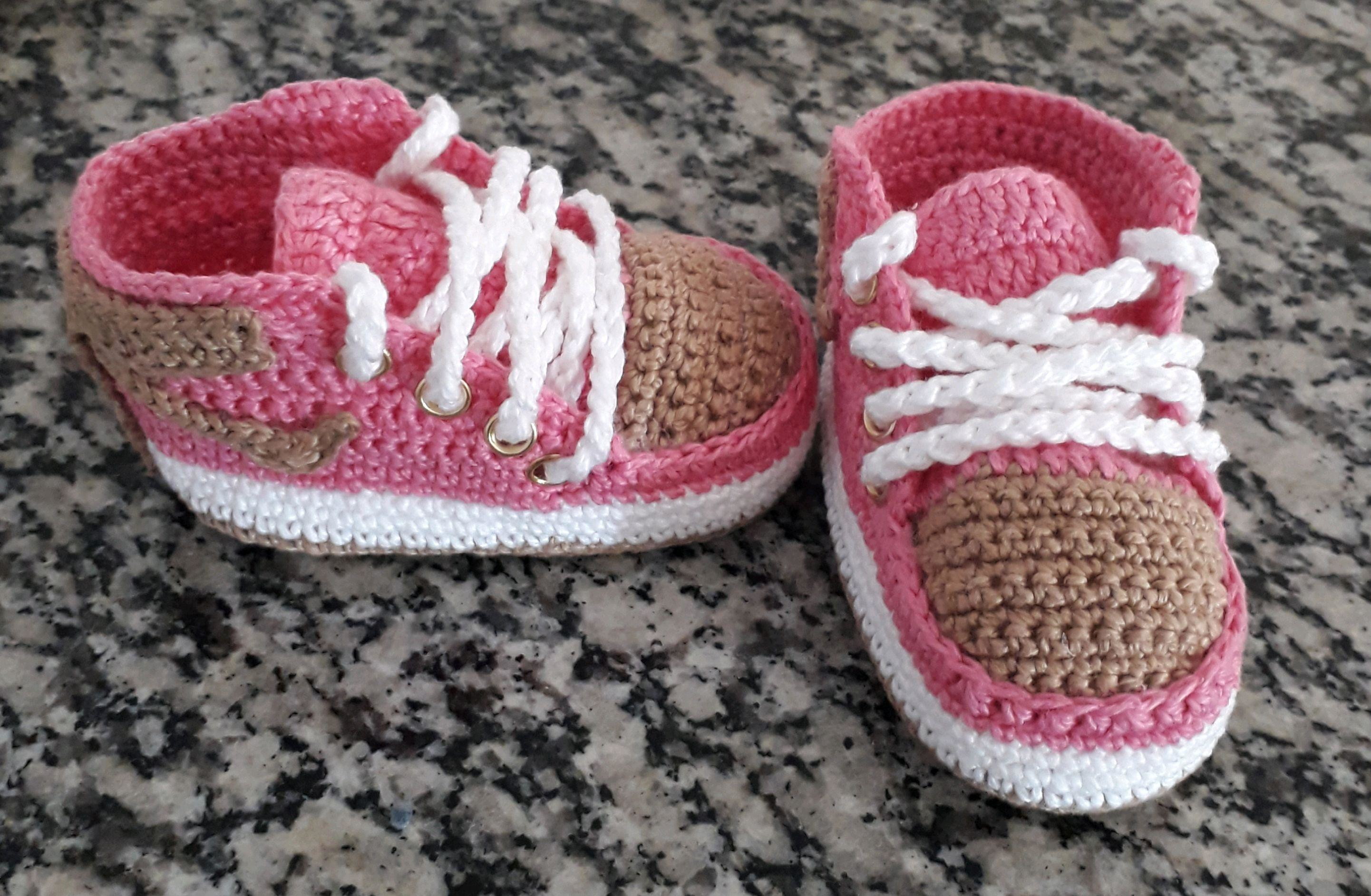 tenis para bebe em croche