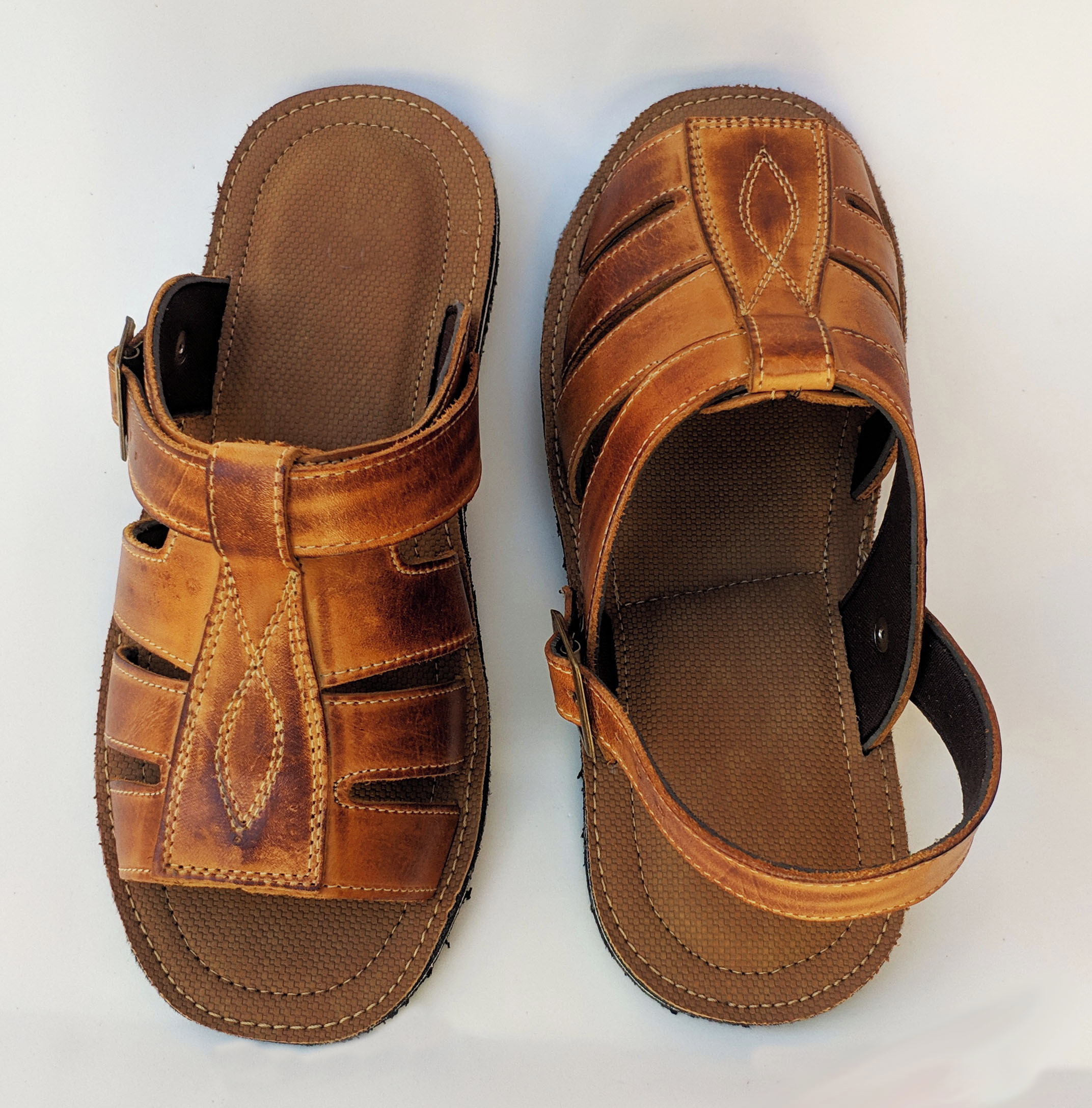 sandalia de couro masculina artesanal