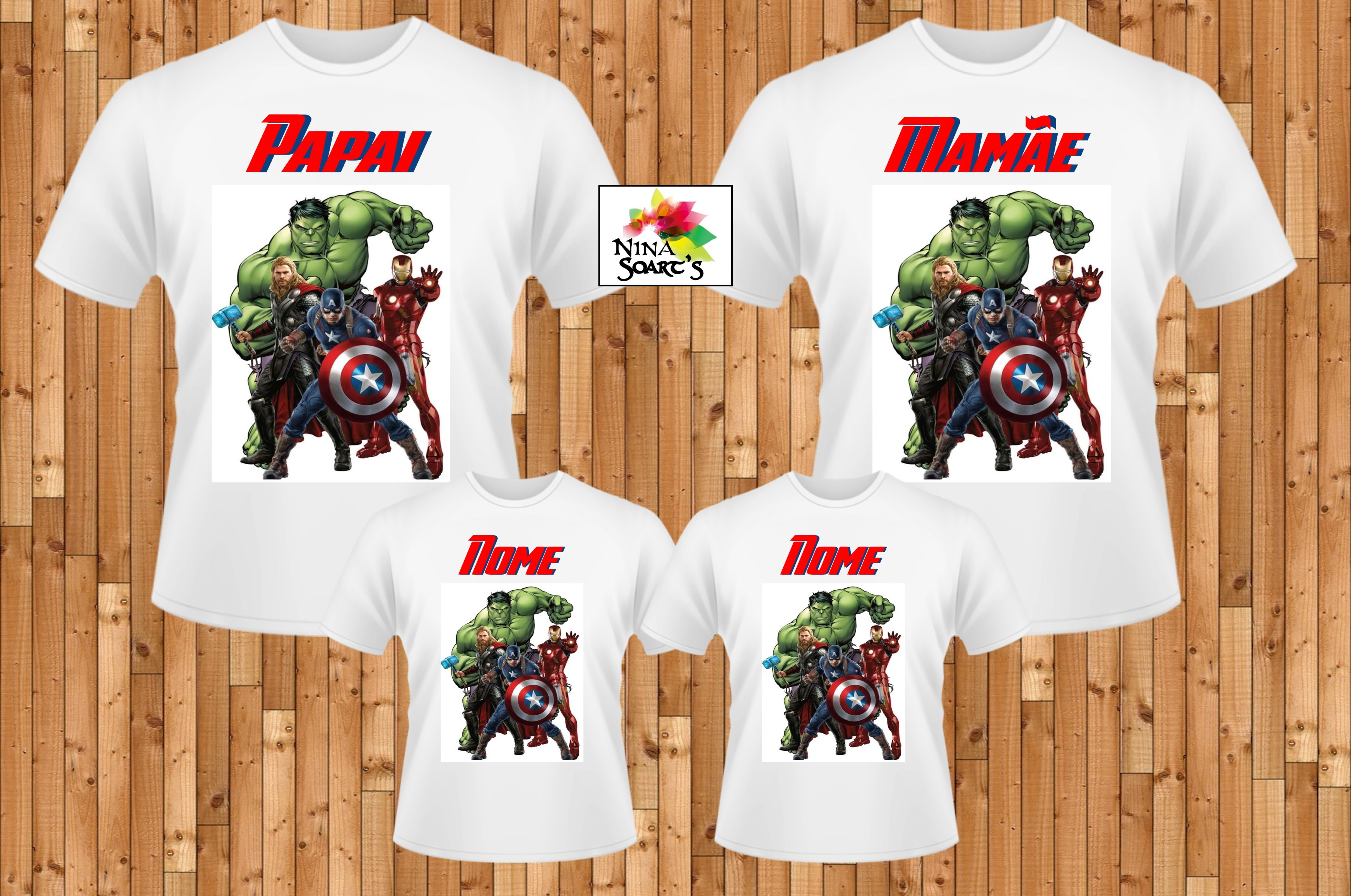 avengers camisetas personalizadas