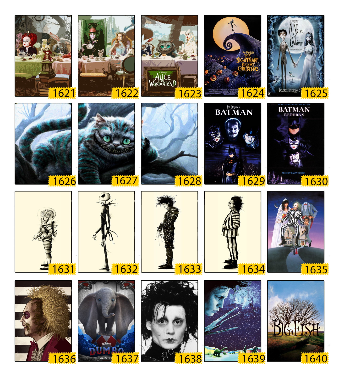 10 Placas Decorativas Mdf Filmes Tim Burton Cineasta No Elo7 Decoracao Geek b2