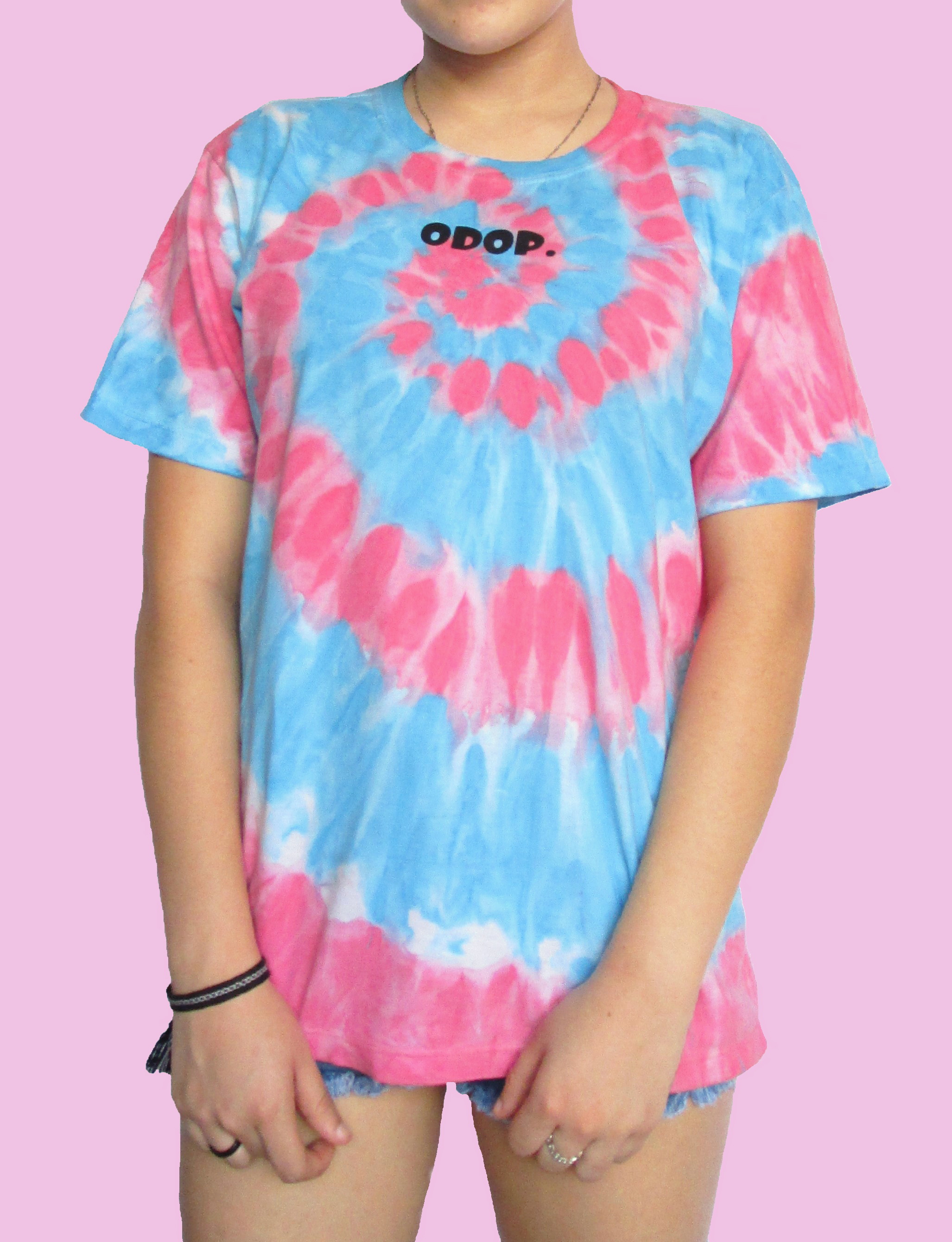 CAMISETA TIE DYE ESPIRAL ROSA E AZUL no Elo7 | ODOP. (DE57B8)