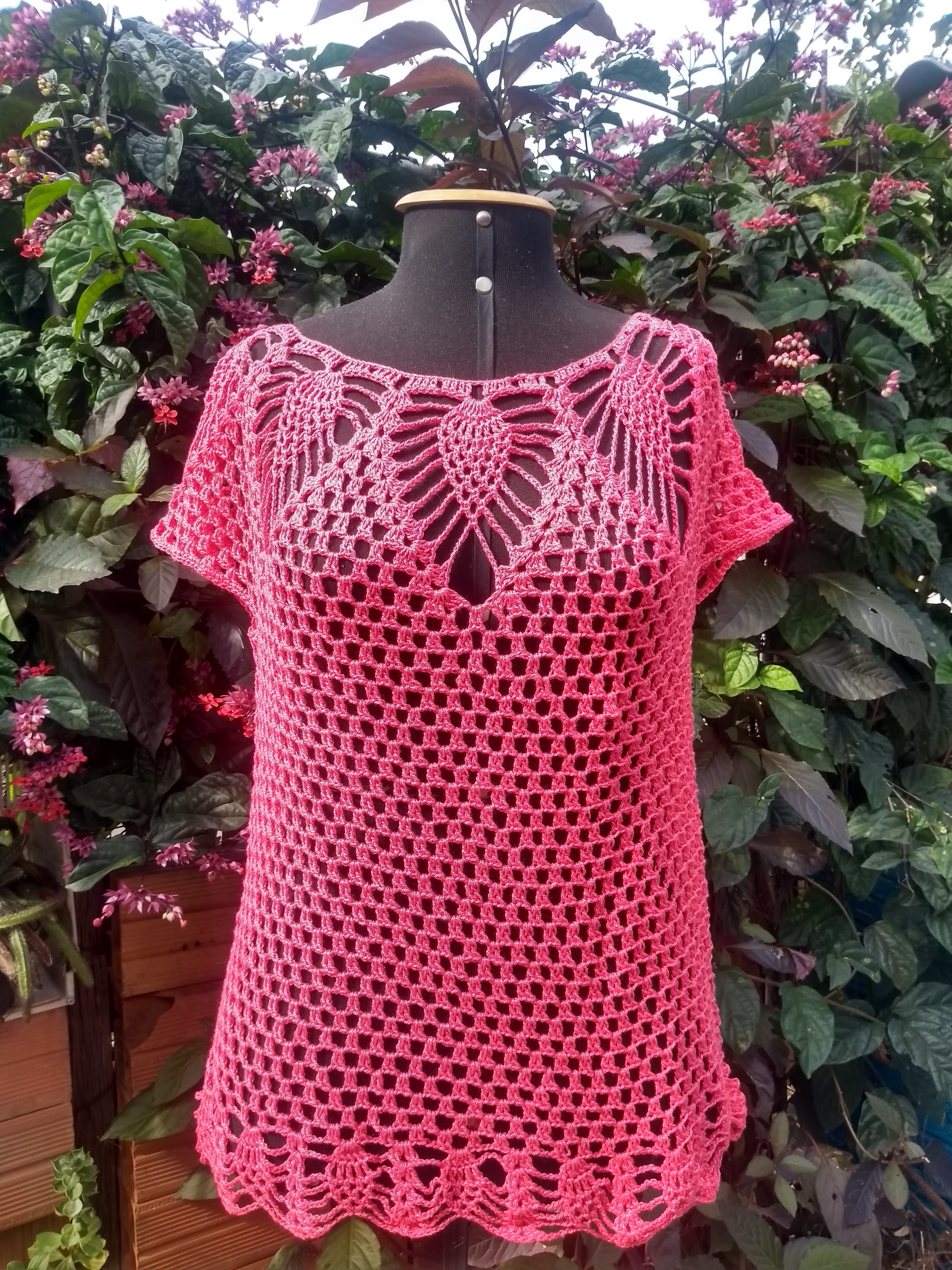 vestido de croche motivo abacaxi