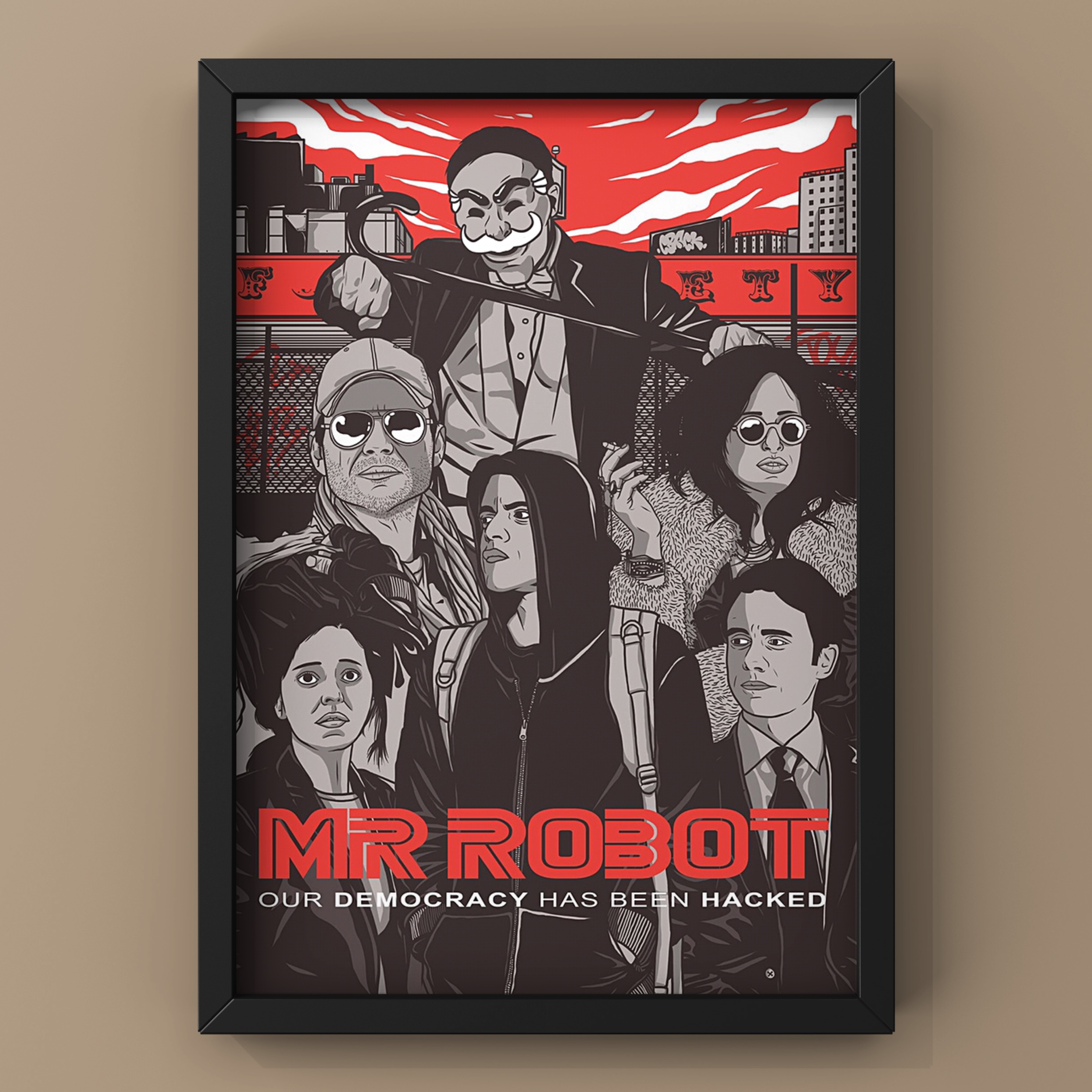 Quadro e poster Mr. Robot - Elenco - Quadrorama