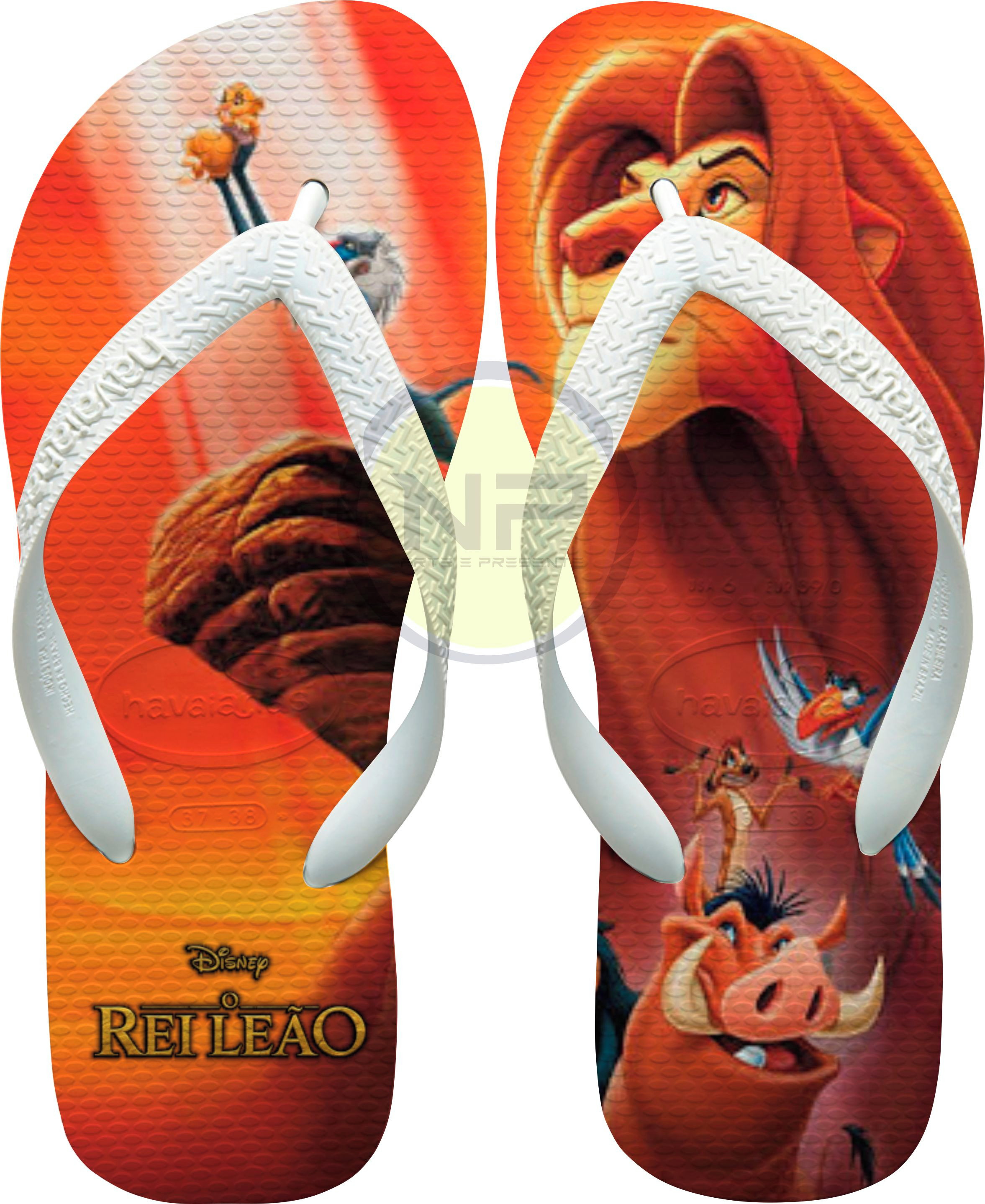 chinelo havaianas rei leao feminino