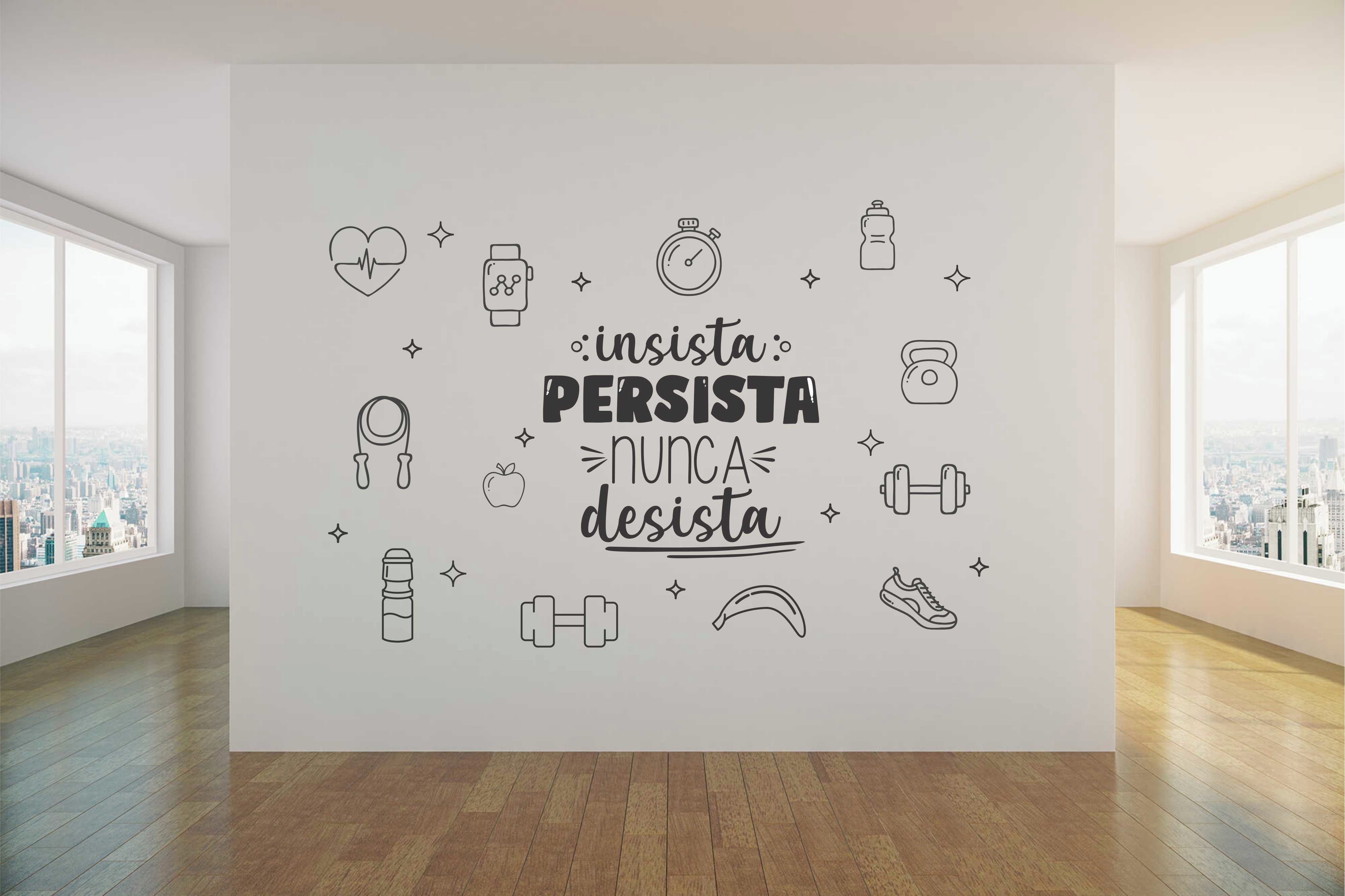 Adesivo de Parede Nunca Desista - Adesivos Decorativos e