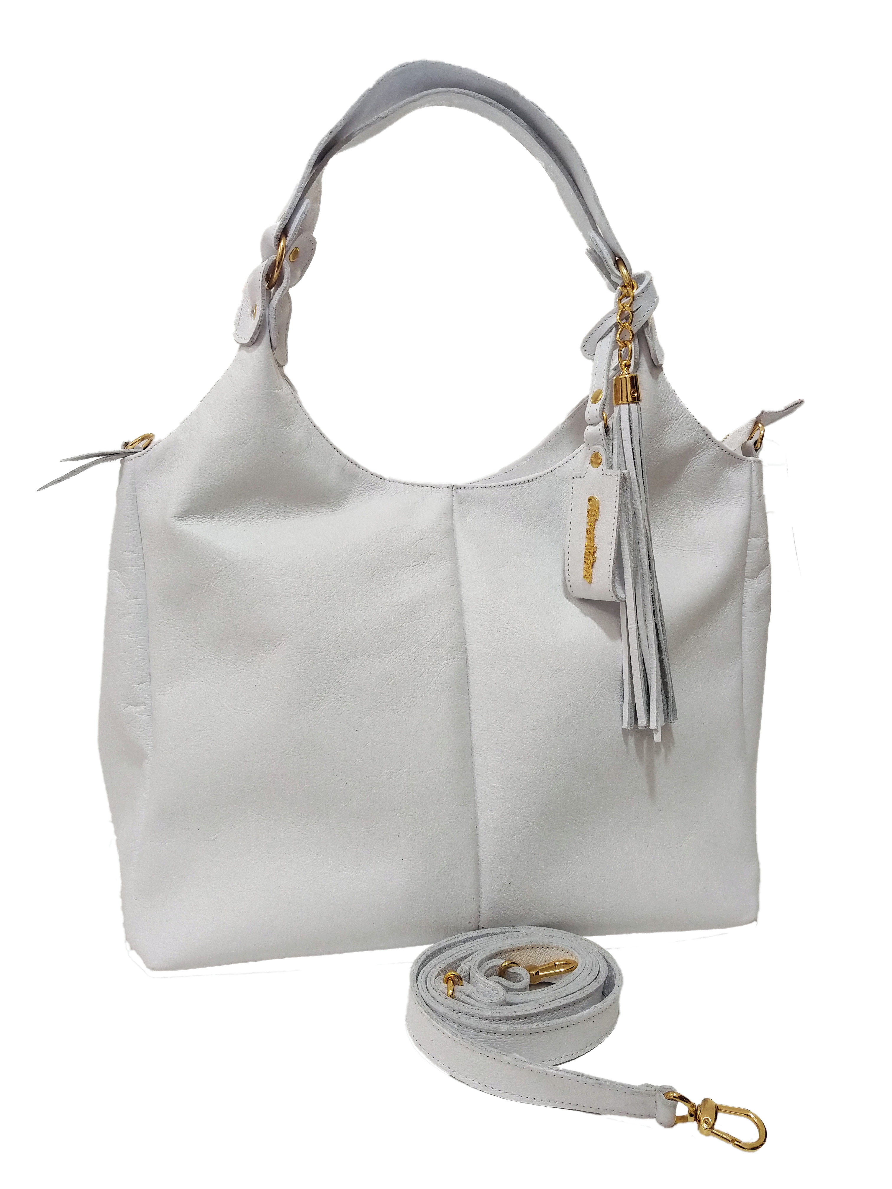 grey leather bolsa