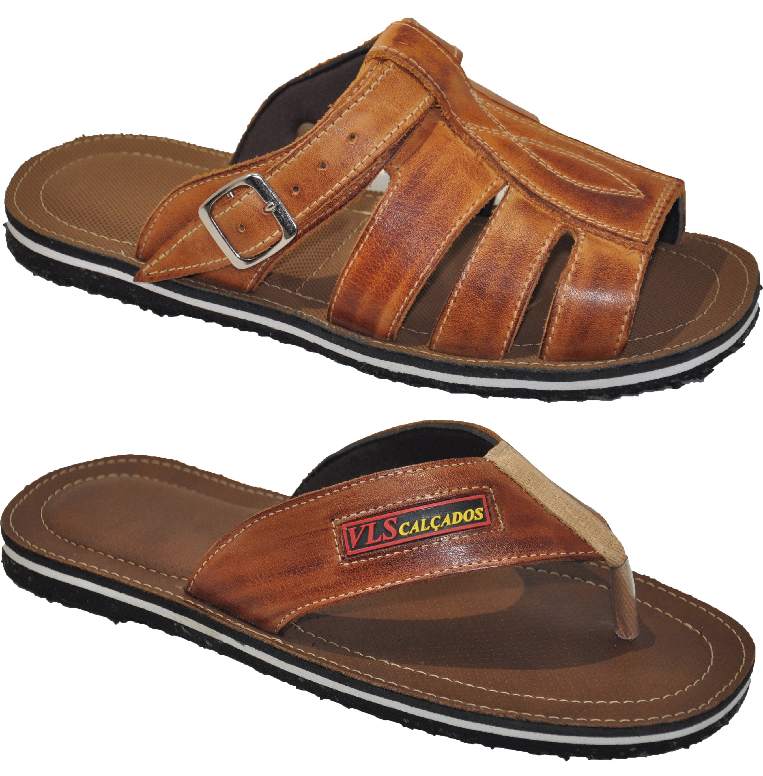sandalia de couro masculina artesanal
