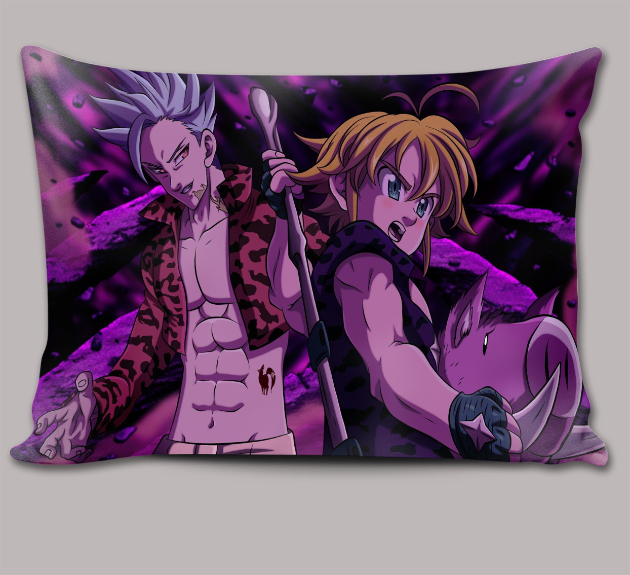 Almofada 27x37 Nanatsu no Taizai Sete Pecados Capitais Anime