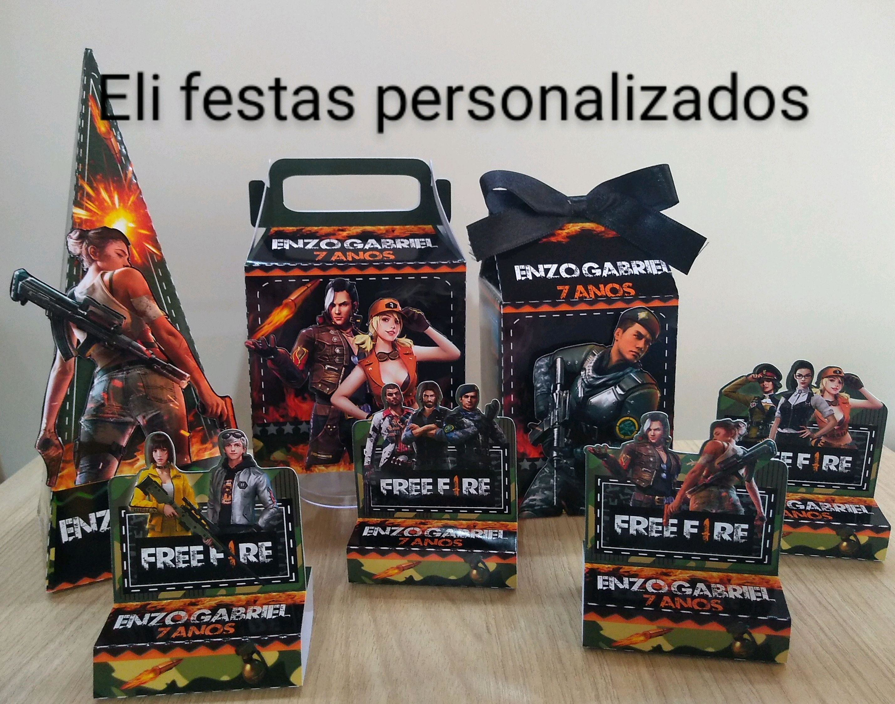 KIT FESTA INFANTIL FREE FIRE - 8 PESSOAS