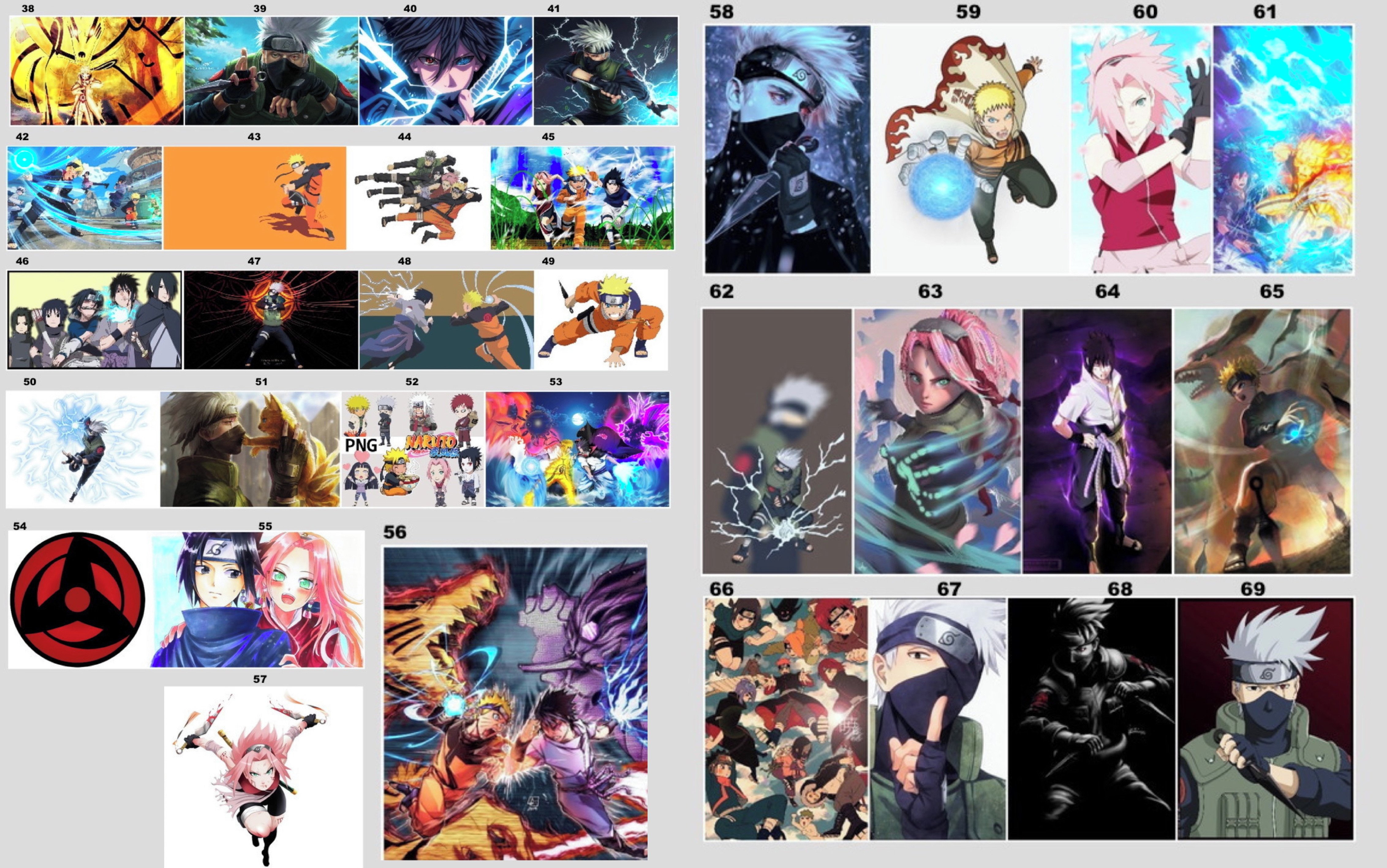 Quadro Anime Japones Naruto Sakura Sasori Kakashi Sasuke
