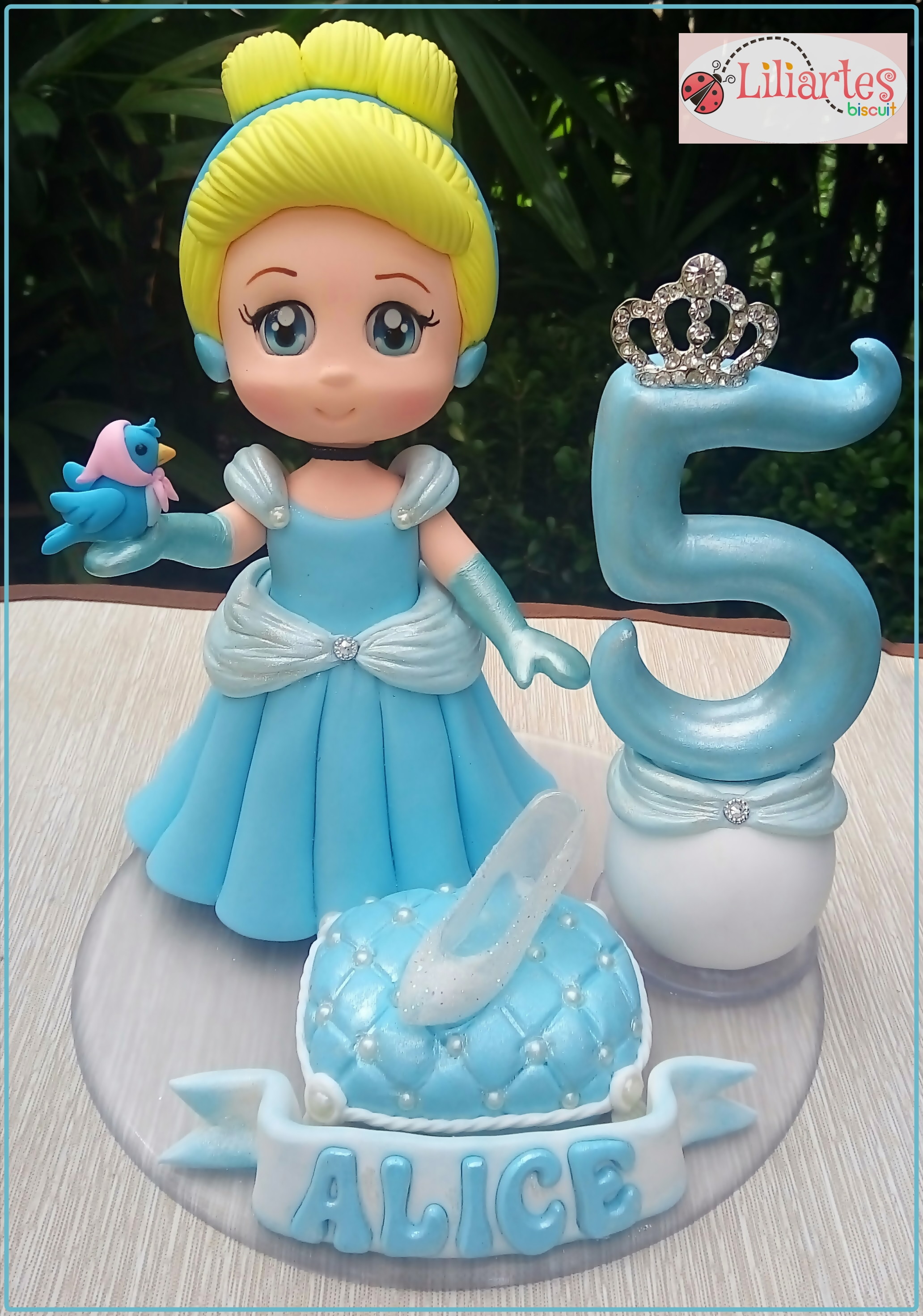 Topo De Bolo Personalizado Princesa Cinderela Mod. 2 - 3d/camadinhas - Eu  Amo Lembrancinhas