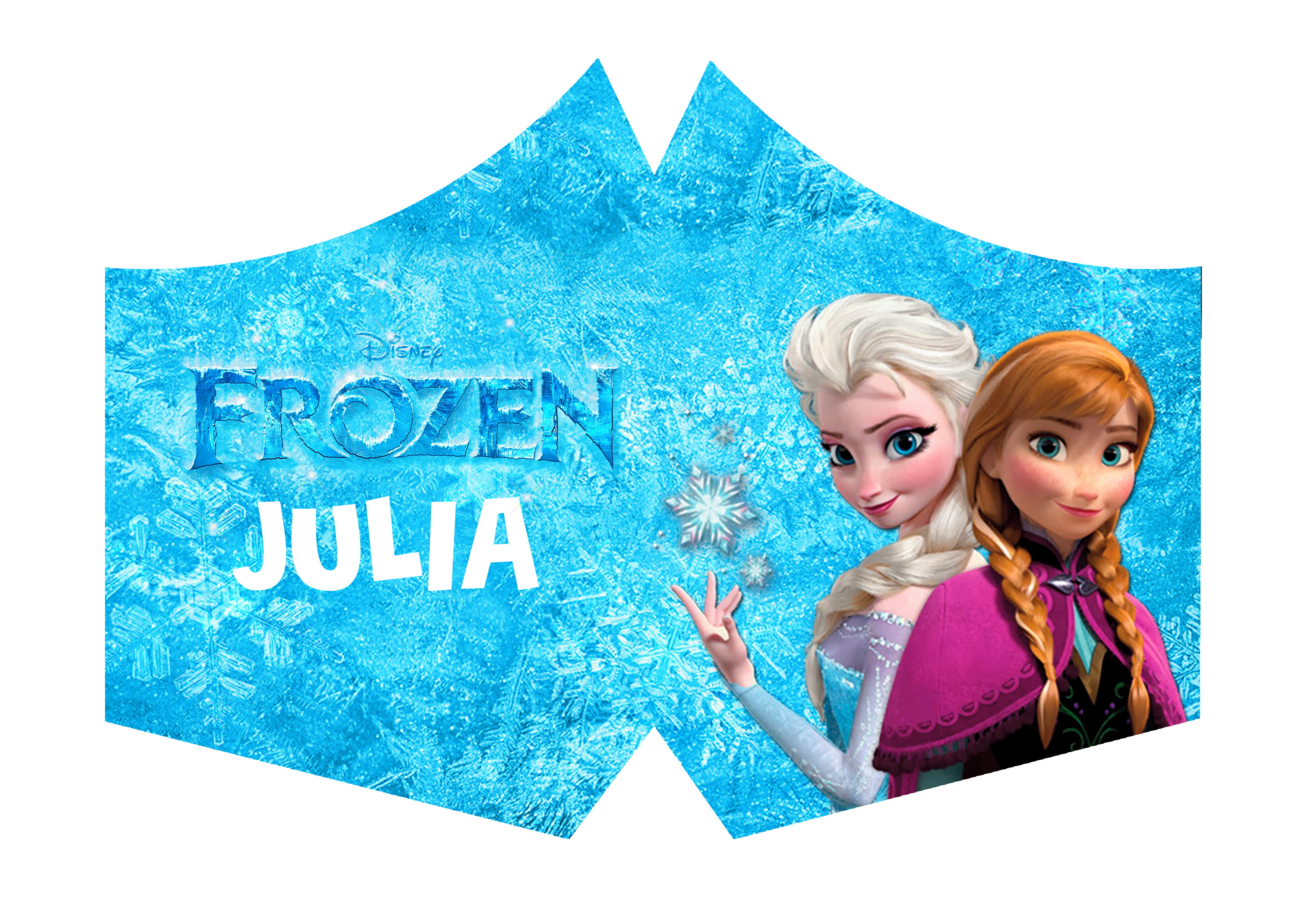 Máscara Infantil da Elsa do filme Frozen 3 Camadas