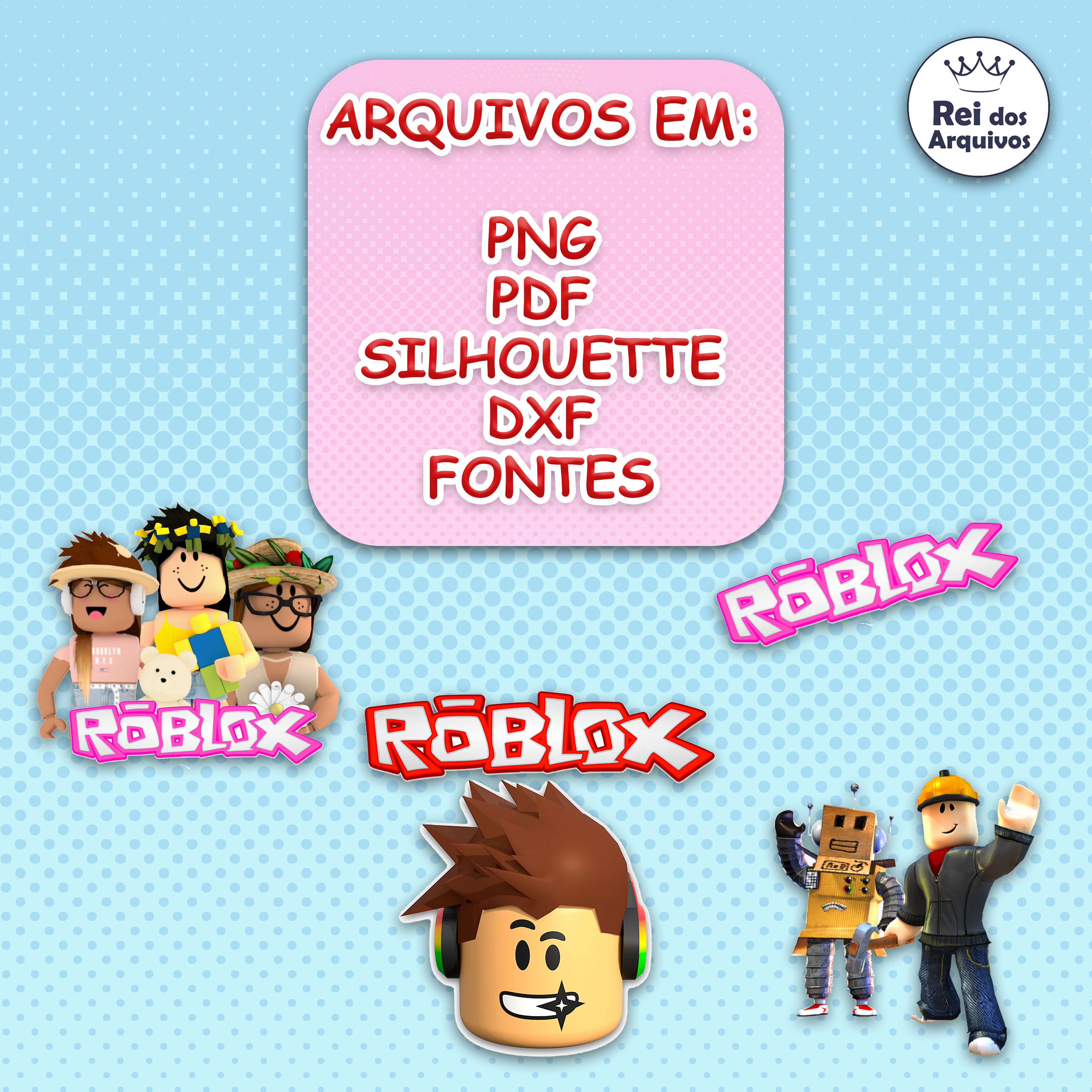 Arquivo de Corte Etiqueta Escolar Roblox Menina