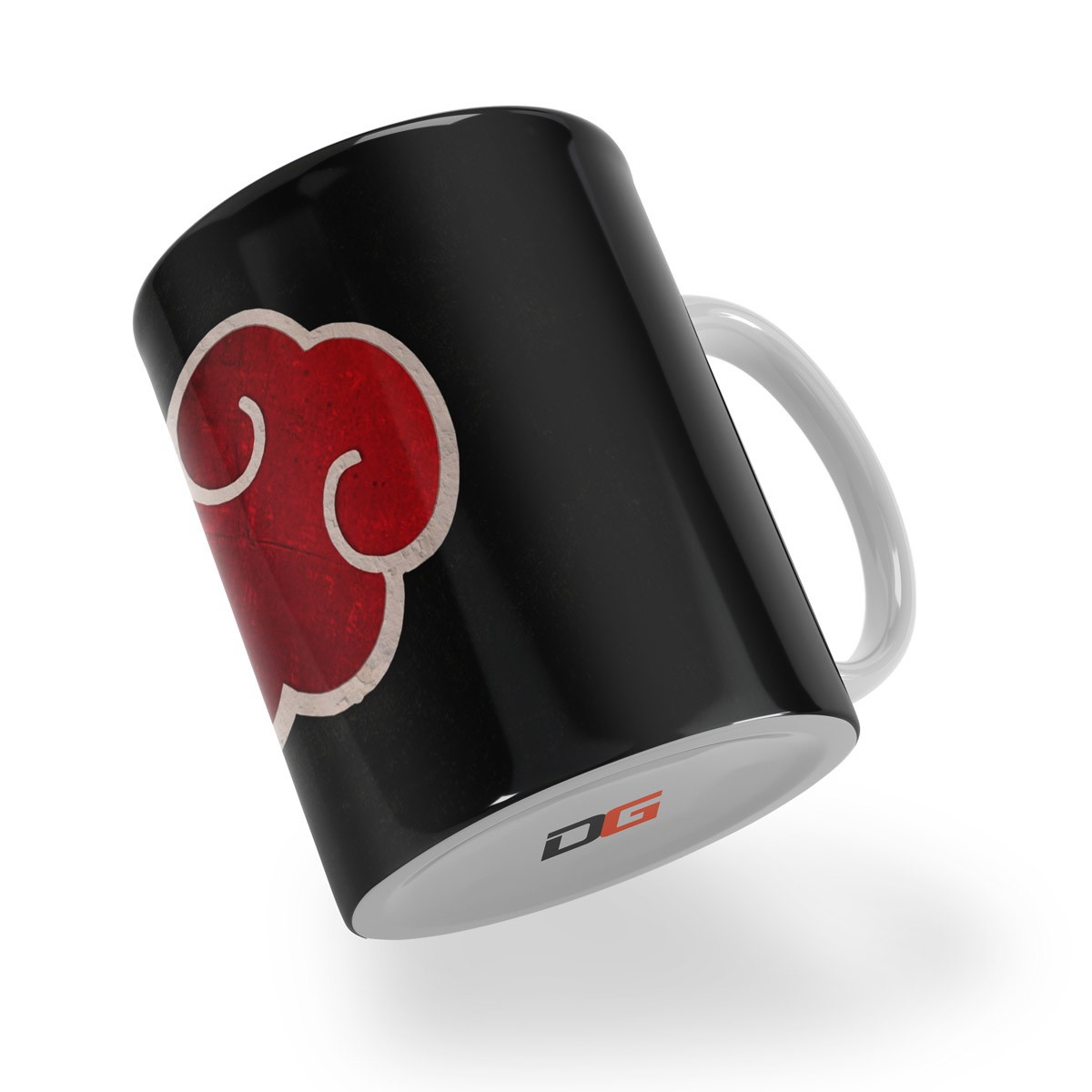 Caneca Akatsuki Com Nomes E Nuvem Vermelha Naruto