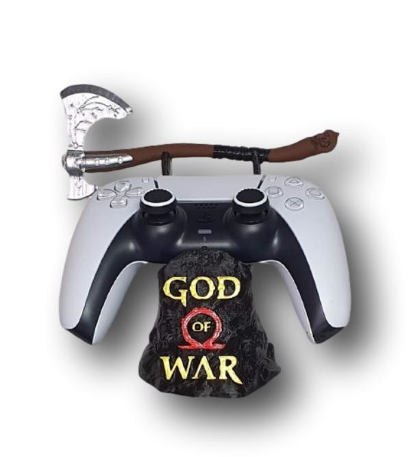 Suporte Para Controle Ps5 God Of War + Machado Leviathan RAGNAROK