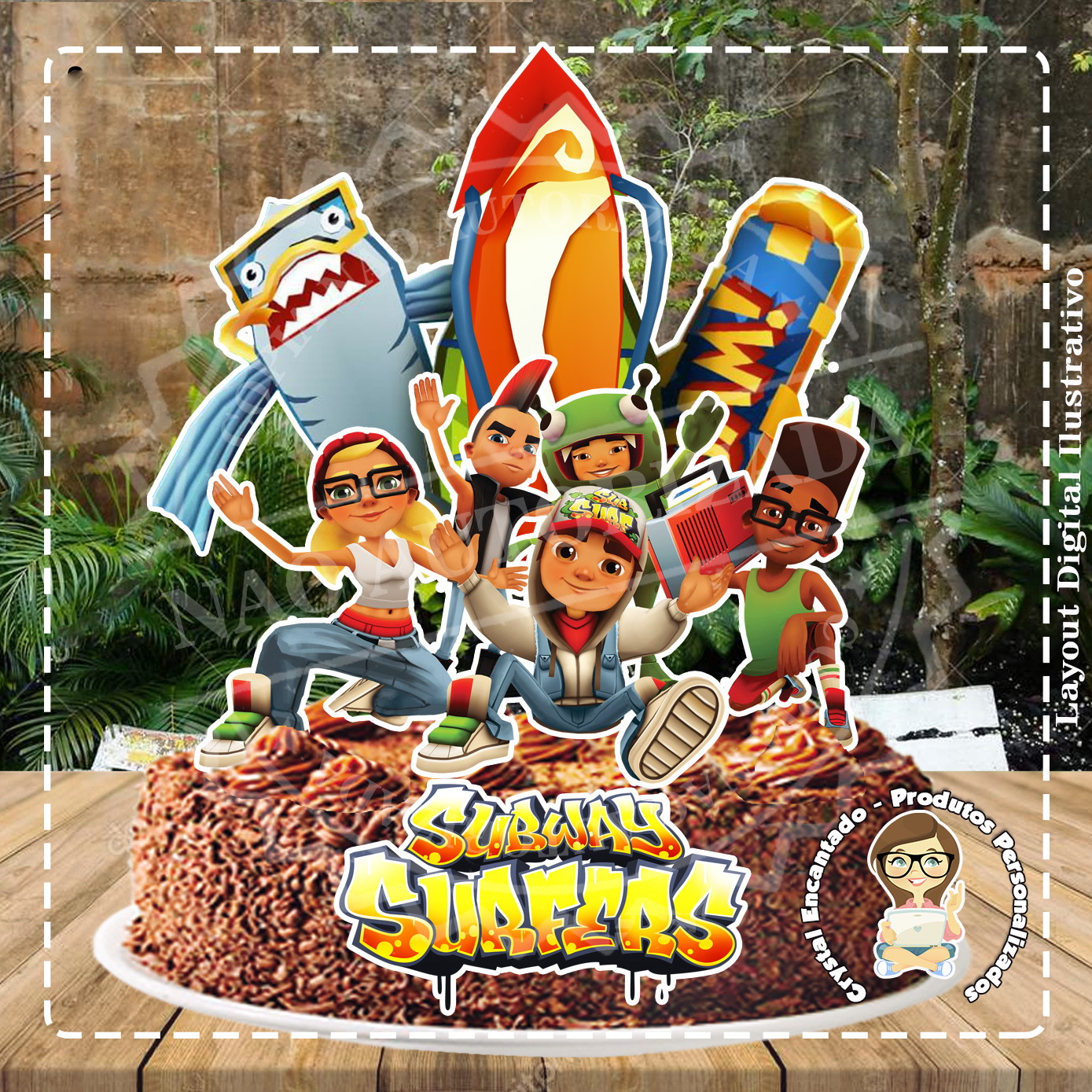 Topo de Bolo Subway Surfers