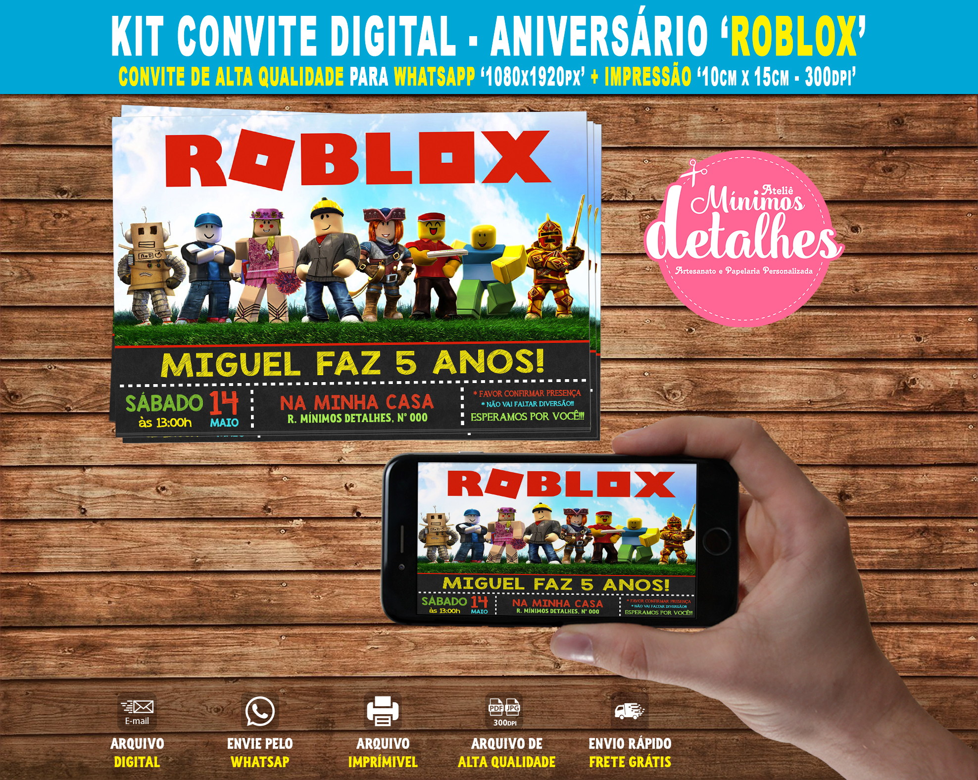 Convite digital Roblox, Loja Deliccato