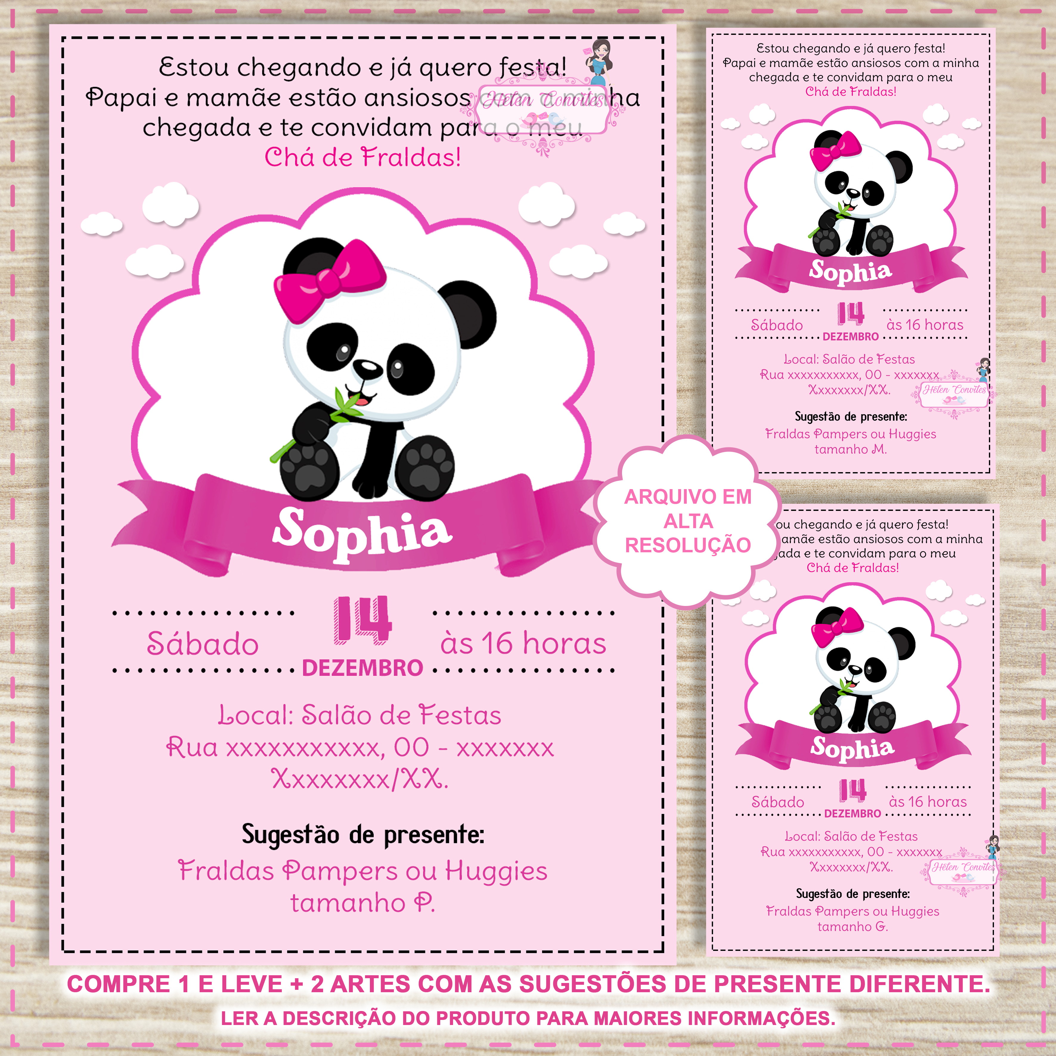Convite Chá de Fralda Virtual Personalizado Digital Neon em Promoção na Americanas