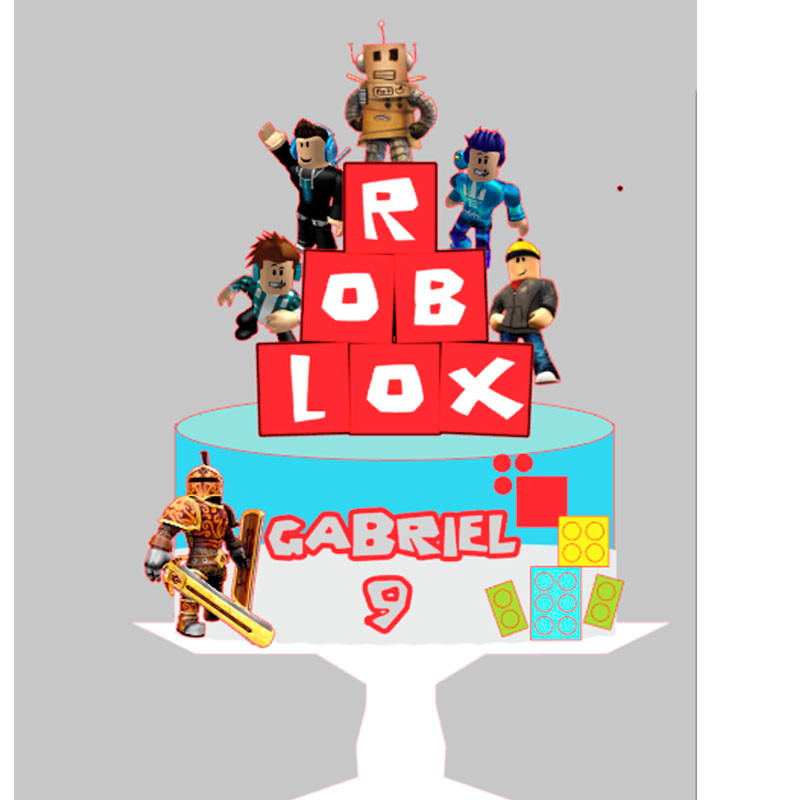 ARQUIVO de Corte Topo de Bolo Roblox - 01 - Topo Arte sua loja de