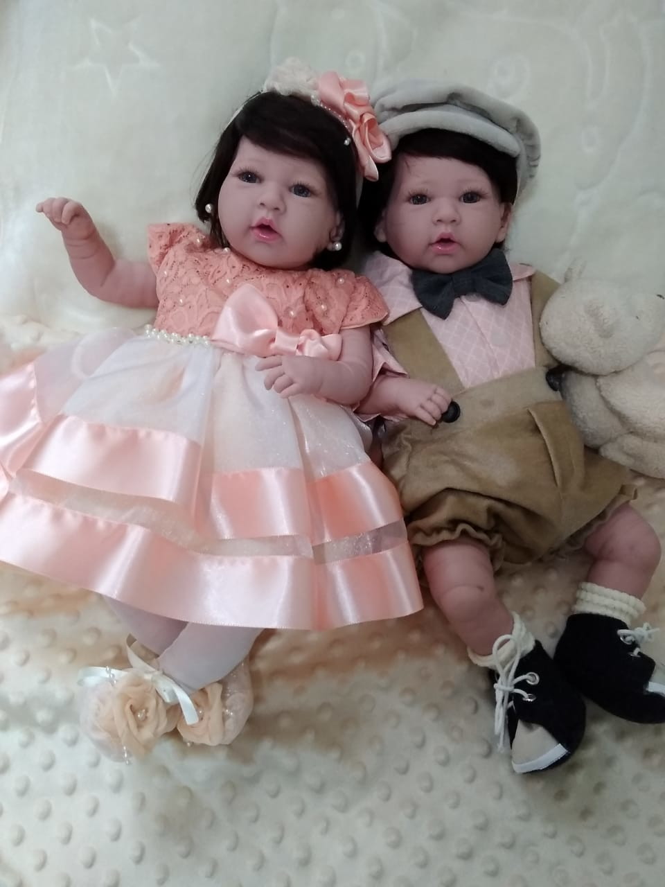 Bebê Reborn Casal Menino E Menina Gêmeos De 29 Itens