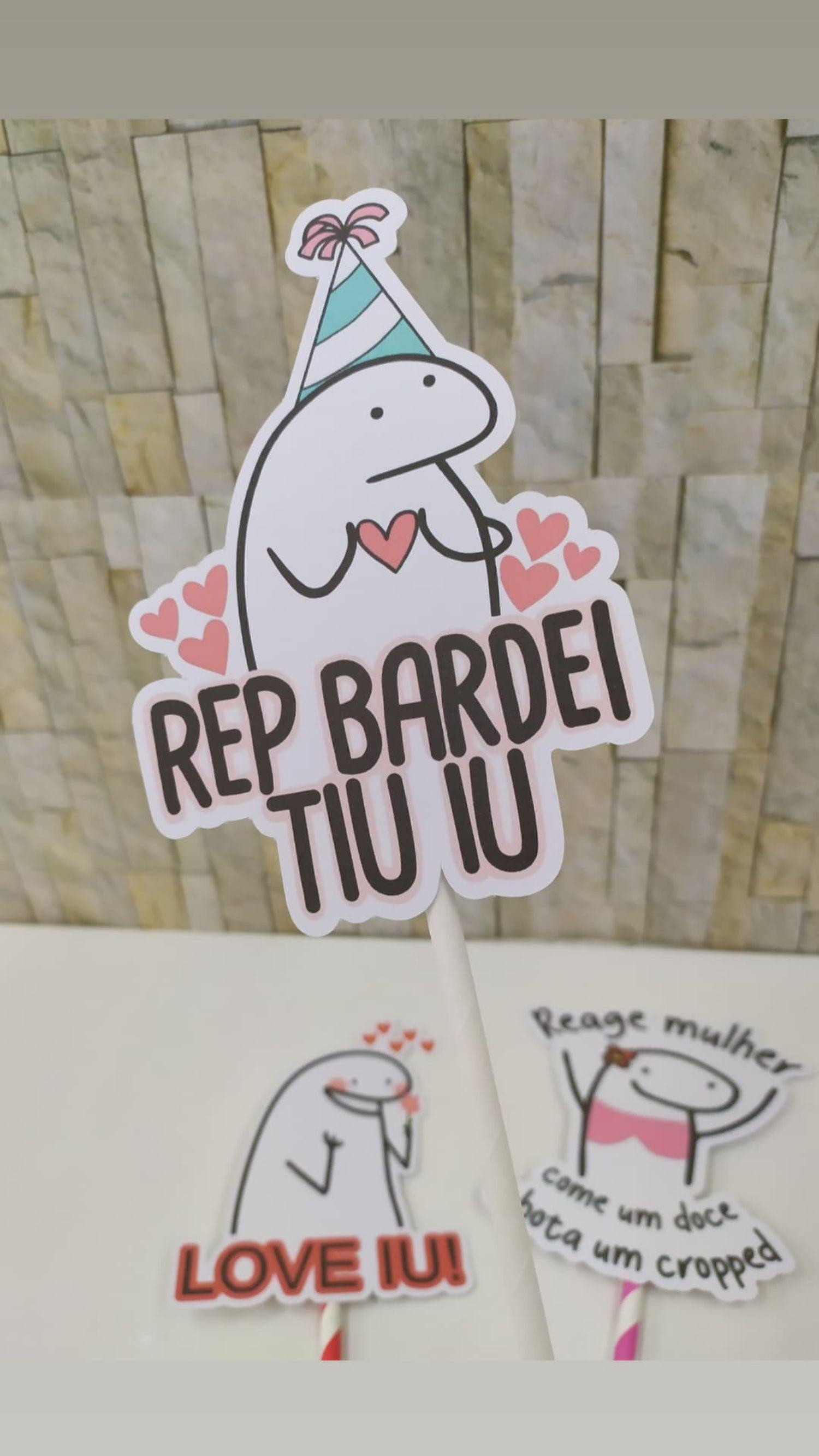 Topo De Bolo Topper De Bolo Flork Meme Rep Bardei Tiu Iu