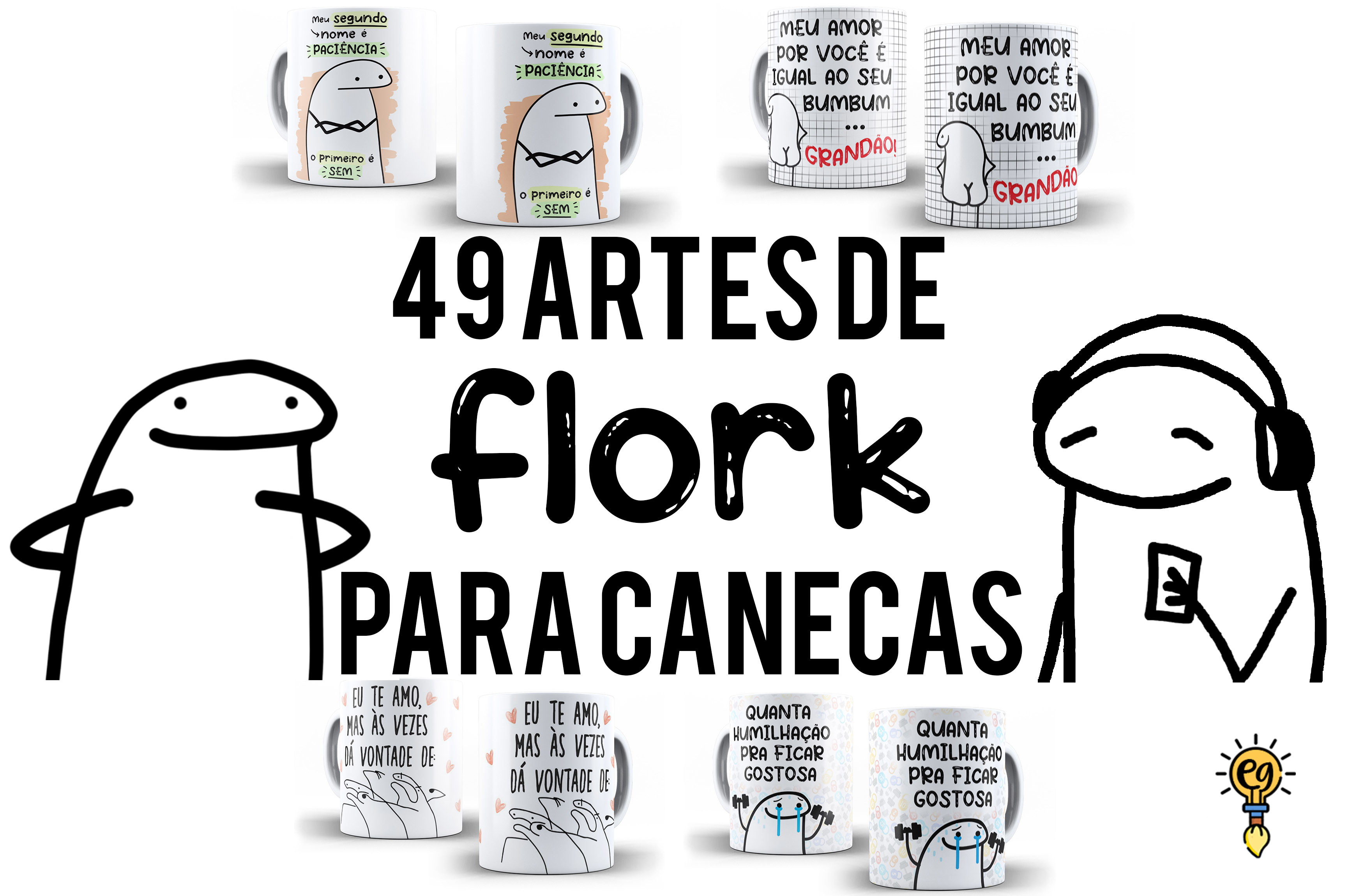 Artes para Canecas de Florks Meme