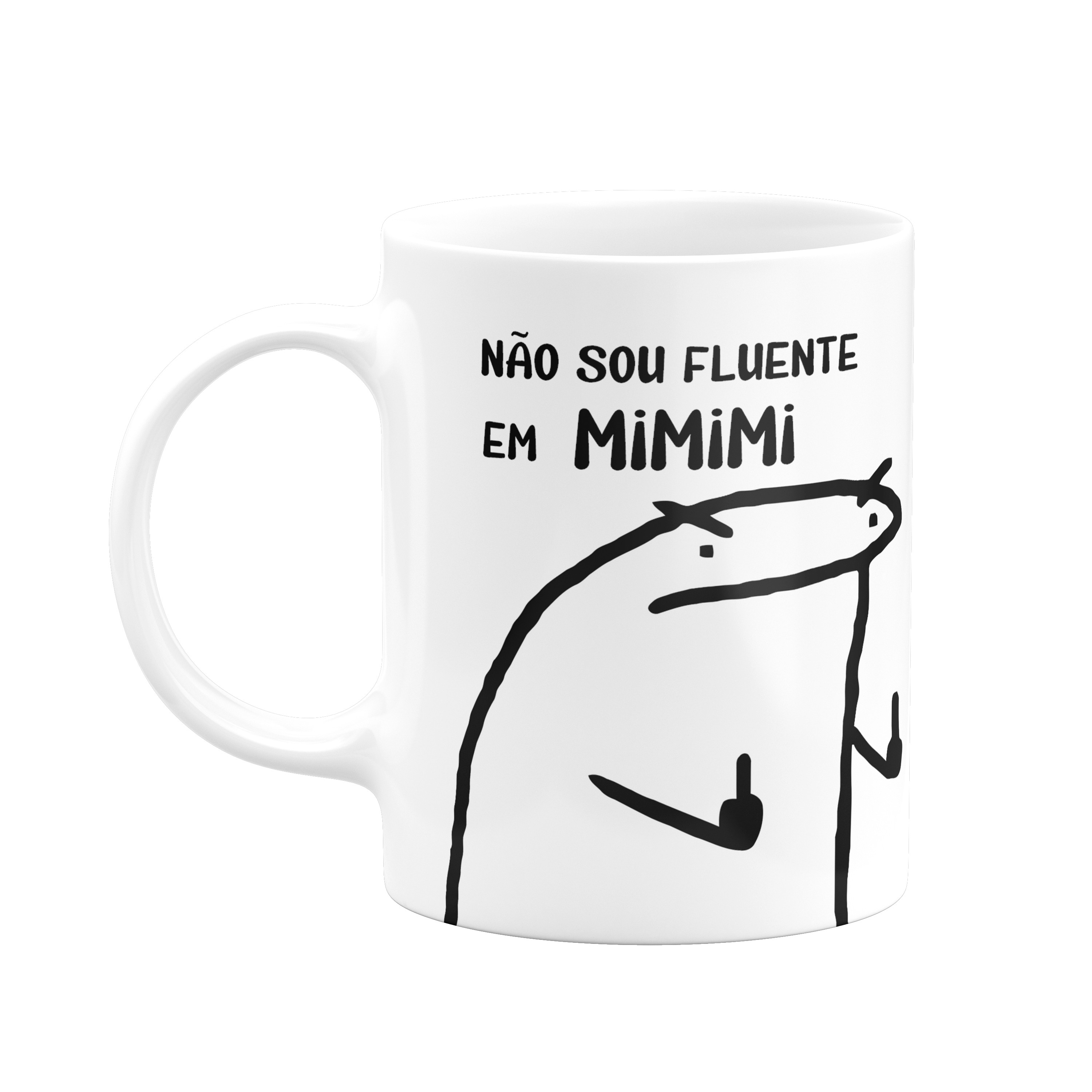 Caneca Flork Boneco Palito Não Sou Fluente em Mimimi