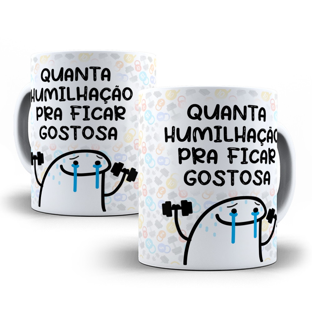 Caneca Flork Meme Palito Figurinha Sticker Presente Criativo Frases  Divertidas Engraçadas