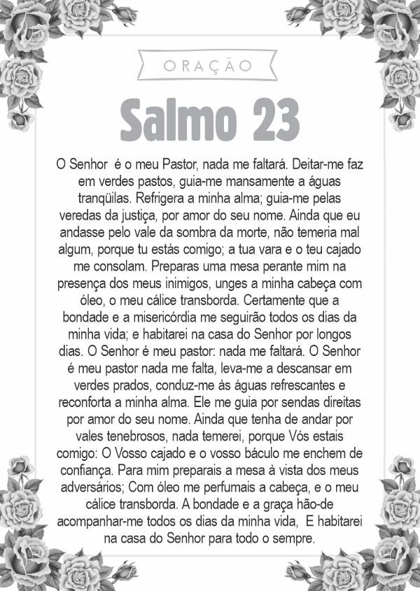 Santinho Salmo 23 1000 Unidades Com Oração No Verso em Promoção na  Americanas