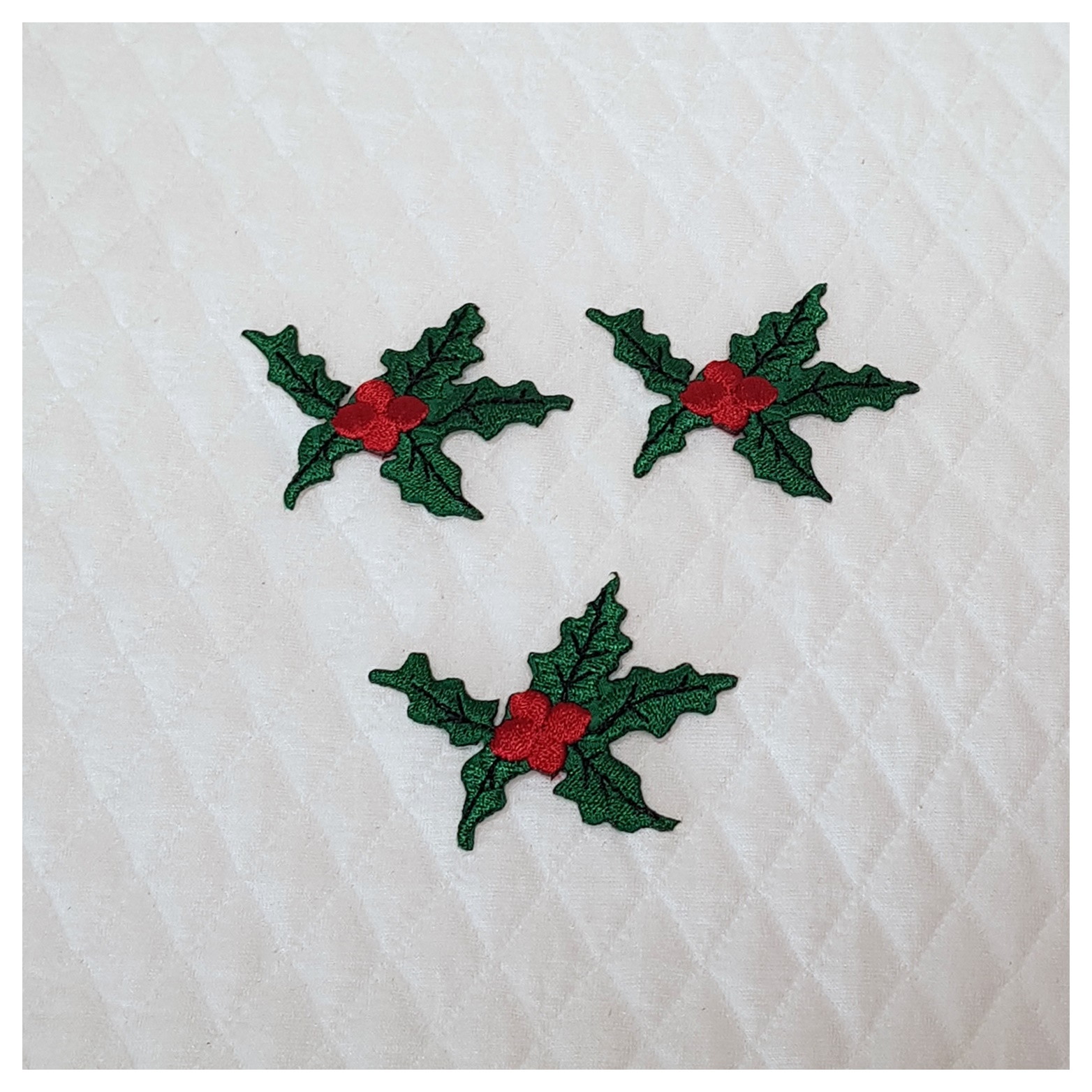 Patch Aplique Flor de Natal Verde 3 un - P. Entrega | Elo7