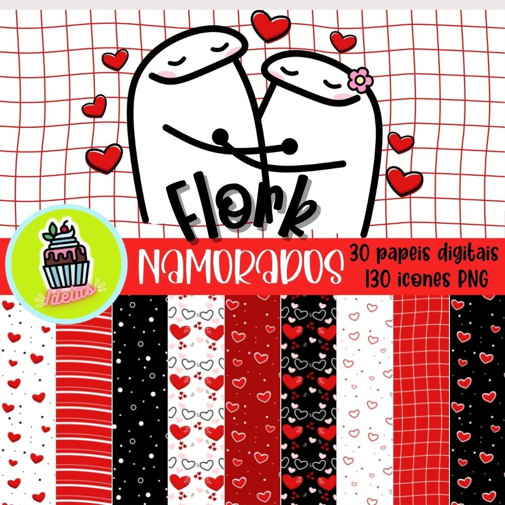 Kit digital Flork Apaixonado Dia dos namorados Png #0224