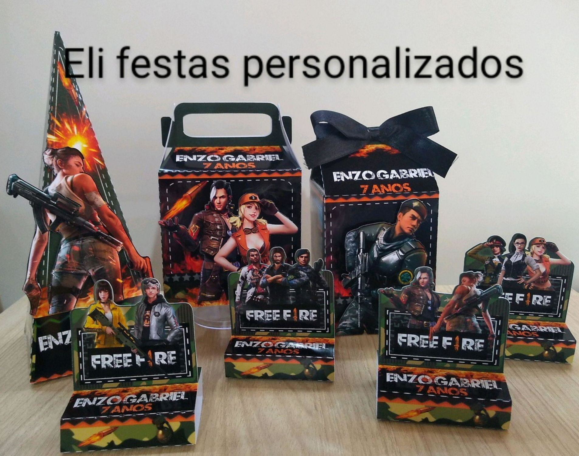 Kit 120 Itens Lembrancinhas Personalizadas Free Fire - Aluá Festas - Aluá  Festas em Promoção na Americanas