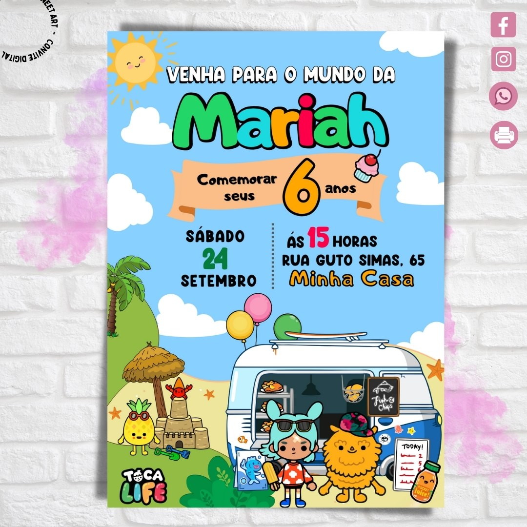 Fazer convite online convite digital Toca Life World em 2023 Convites personalizados, Como fazer convite online, Convites digitais