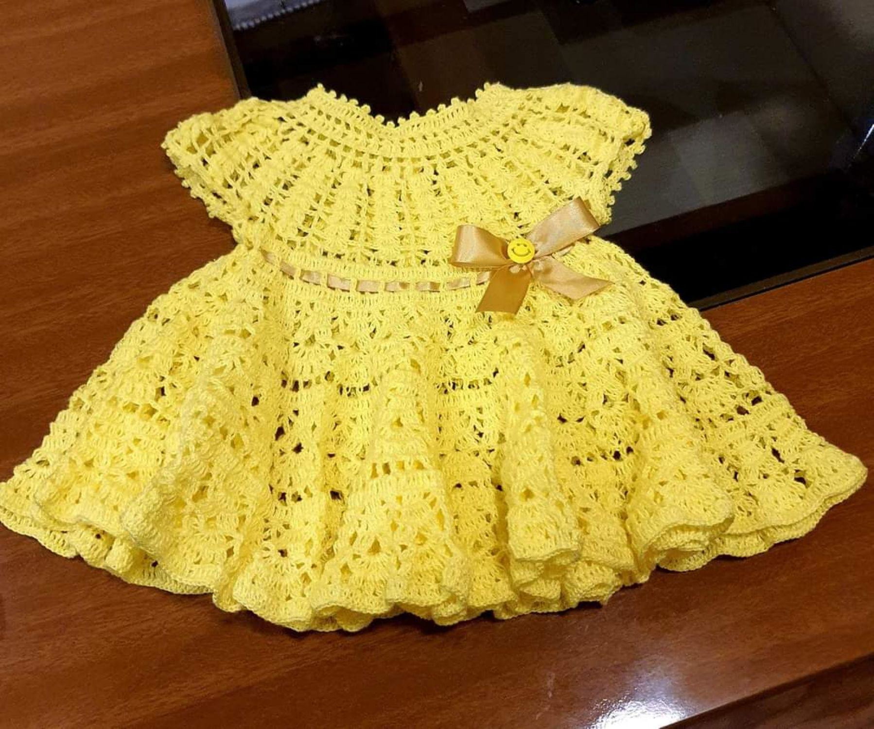 Vestido de bebê Princesa em crochê