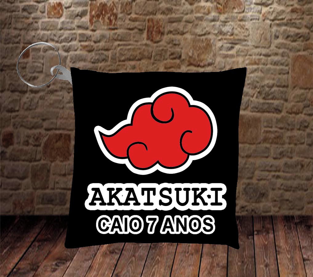 Kit 30 Almochaveiros 7x7 Naruto Akatsuki Nuvem Vermelha