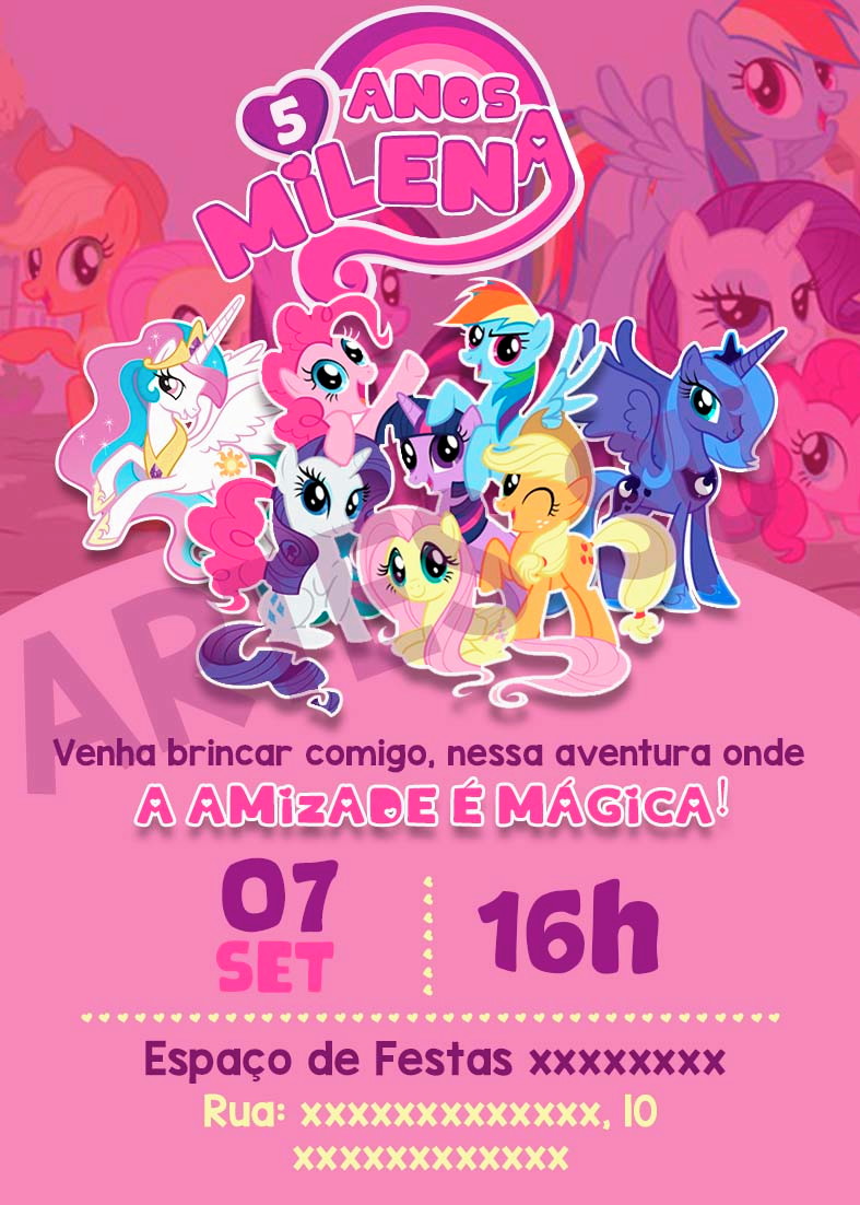 Convites My Little Pony convites