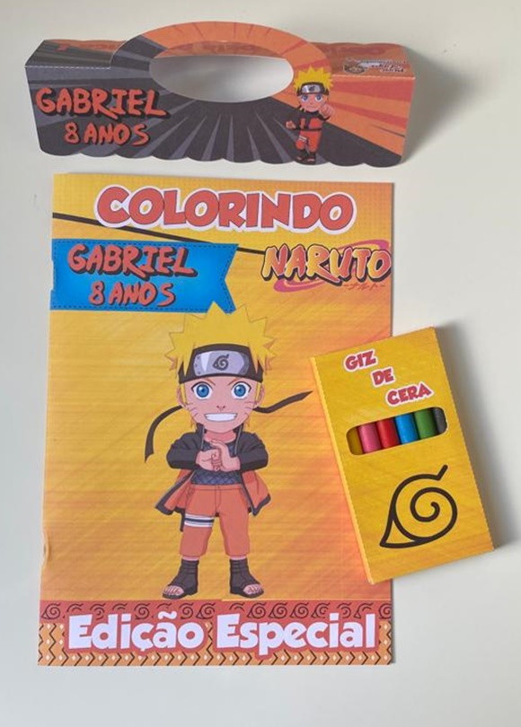 Livro de Colorir Infantil Naruto 50 Desenhos - No Magalu - Magazine Luiza