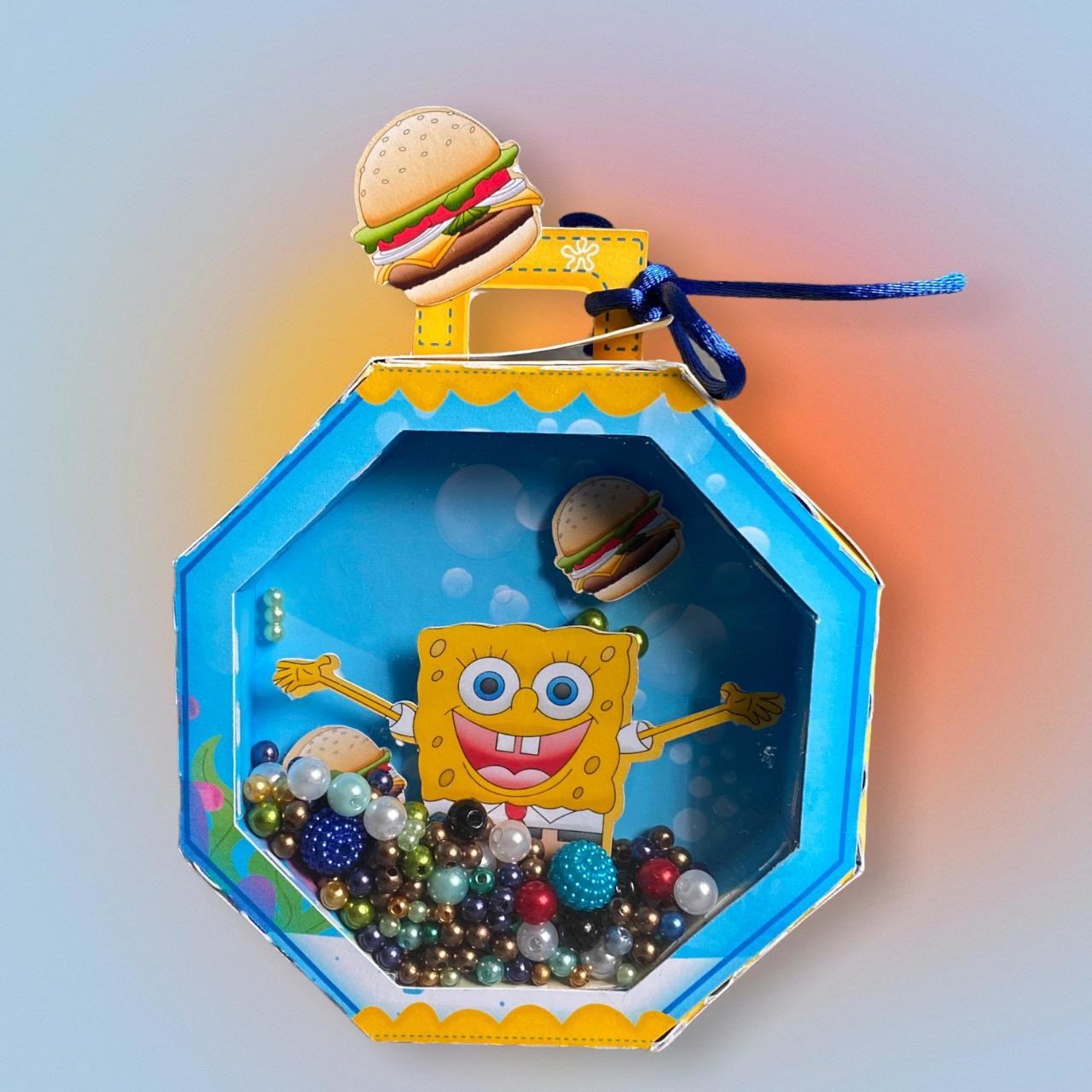 Centro De Mesa Caixa Sextavada bob esponja 