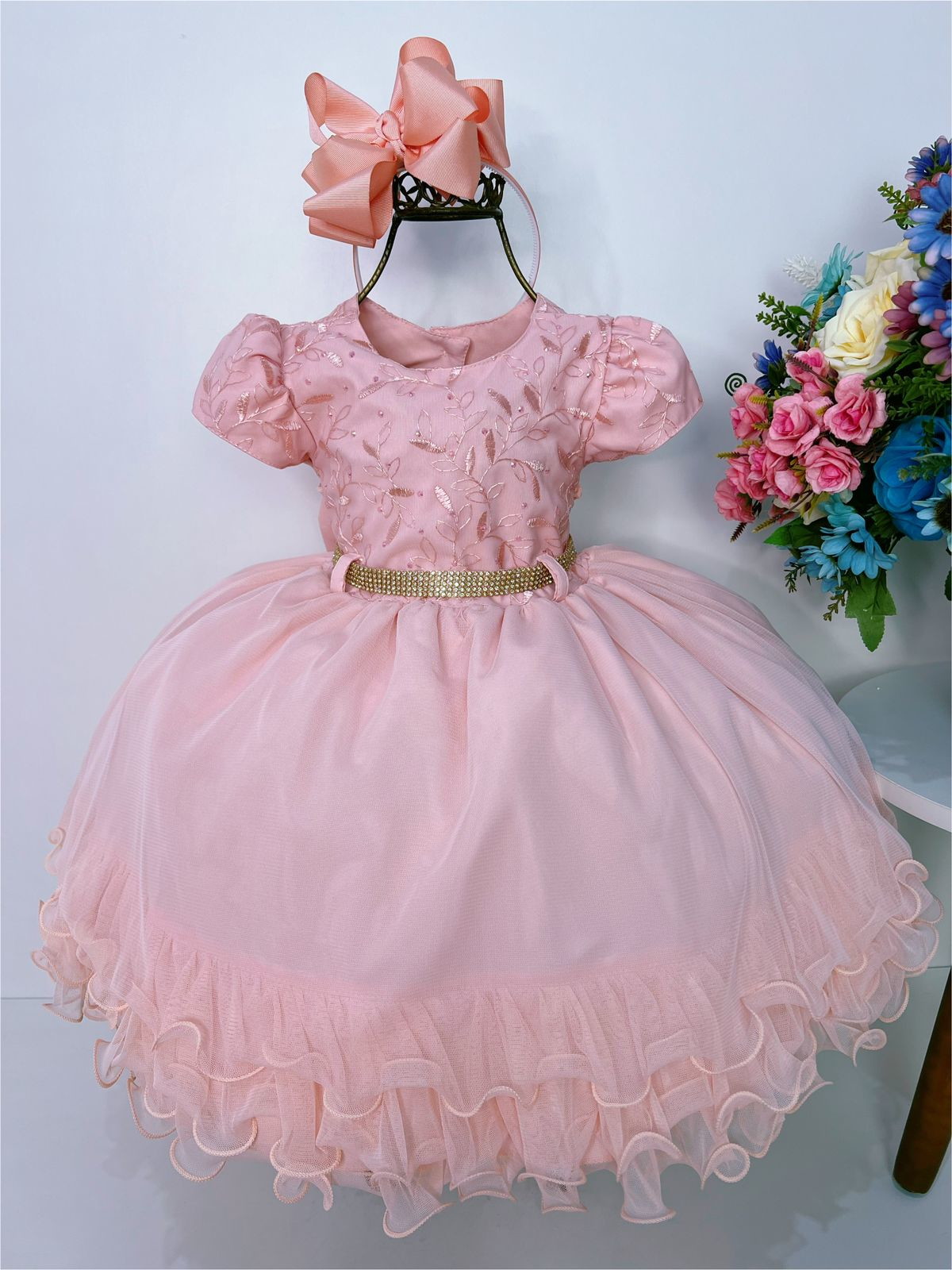 Vestido Infantil de Festa Frozen, Kibellababy, Elo7