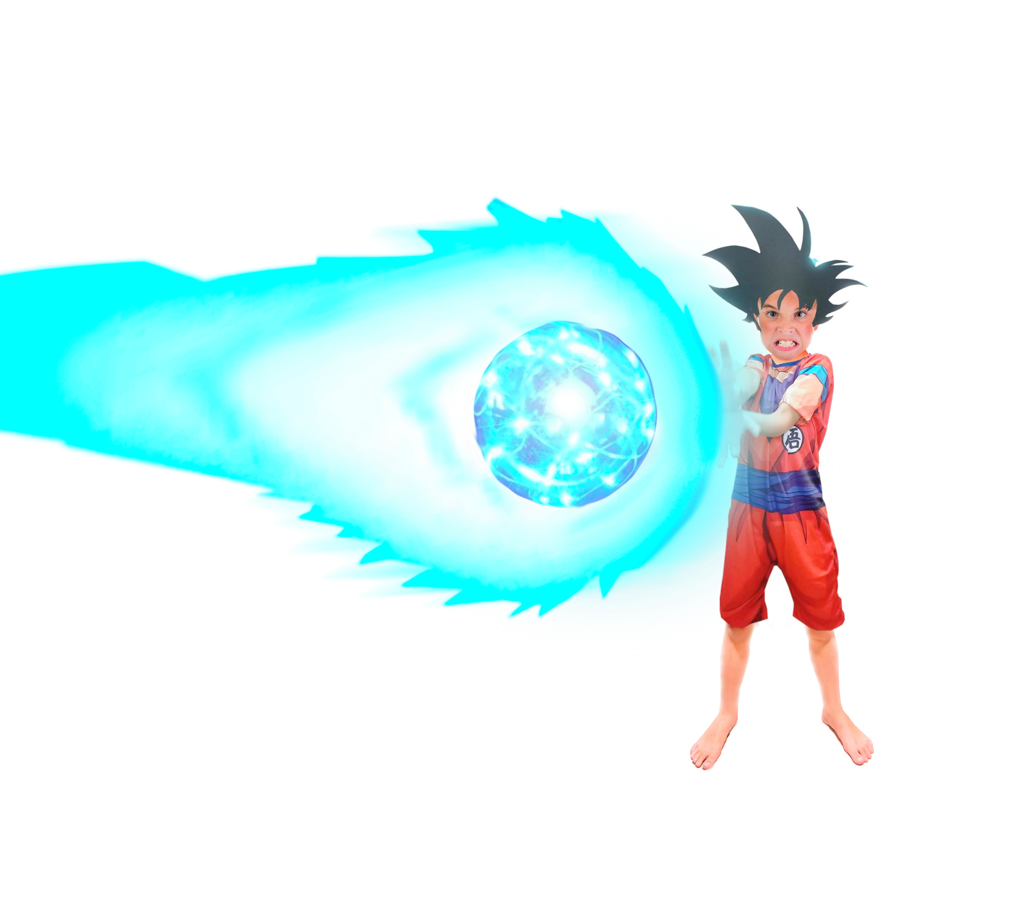 FANTASIA INFANTIL GOKU DRAGONBAL + IMITAÇÃO DE CABELO DE EVA