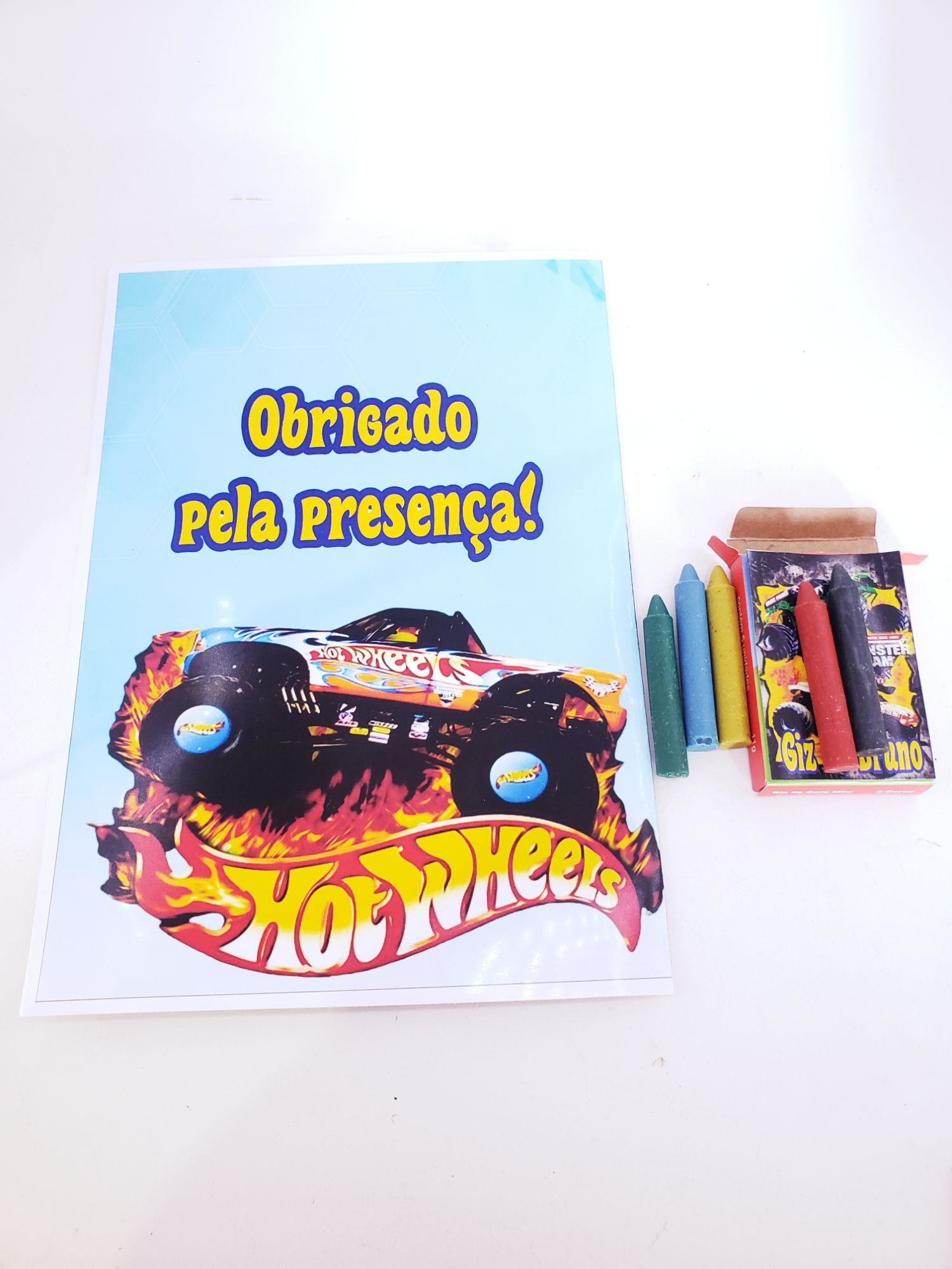 Revistinha de Colorir Personalizada Monster Truck com Giz