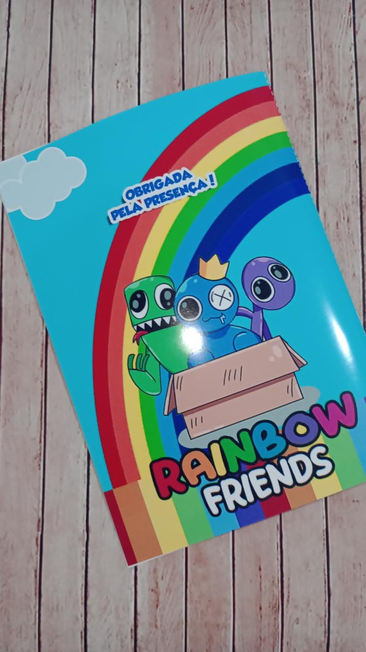 100 Revistinhas Colorir Rainbow Friends 15x10 Lembrancinhas