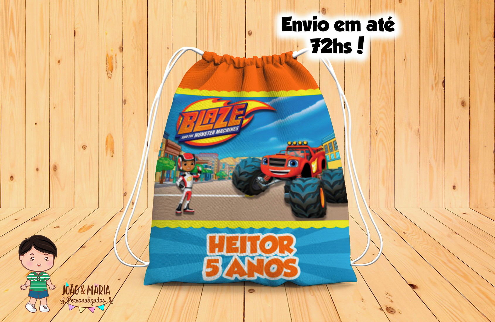 Revistinha de Colorir Personalizada Monster Truck com Giz