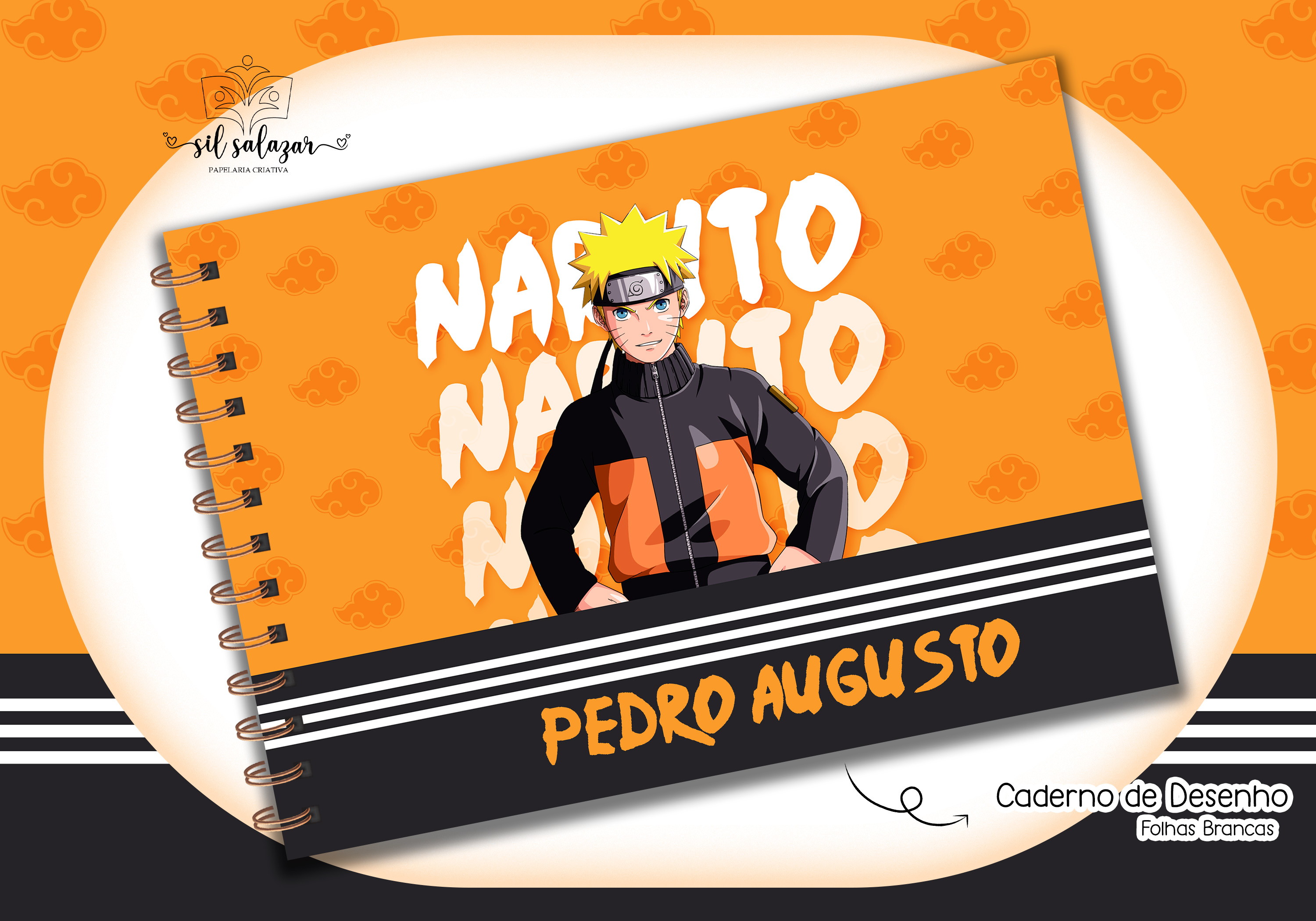 Kit Combo 4 Cadernos De Desenho Naruto 60 Folhas 275mmX200mm no Shoptime