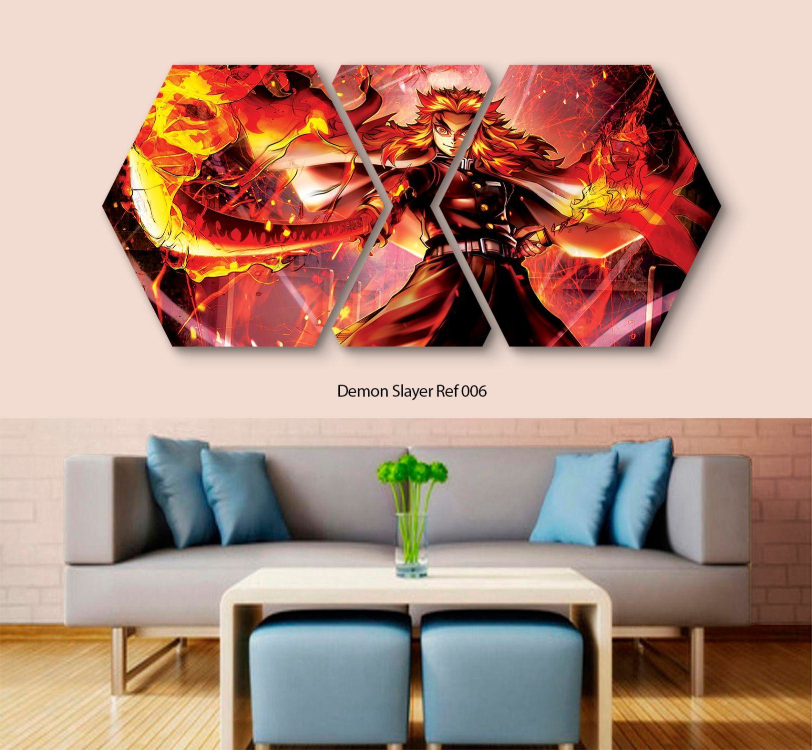 Quadro decoracao anime demon slayer