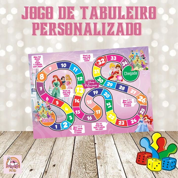 Jogo de Tabuleiro Princesas para Meninas cor de Rosa em Promoção