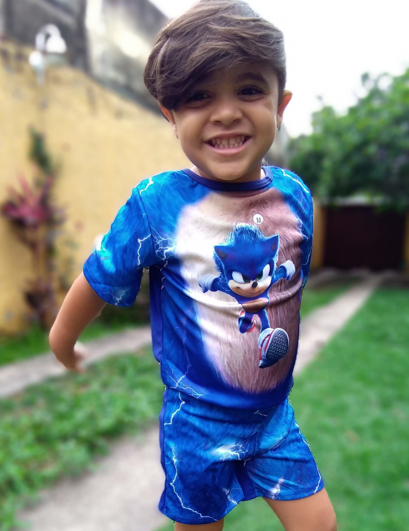 Fantasia Do Sonic Infantil Luxo Roupa Filme Pronta Entrega - Dia