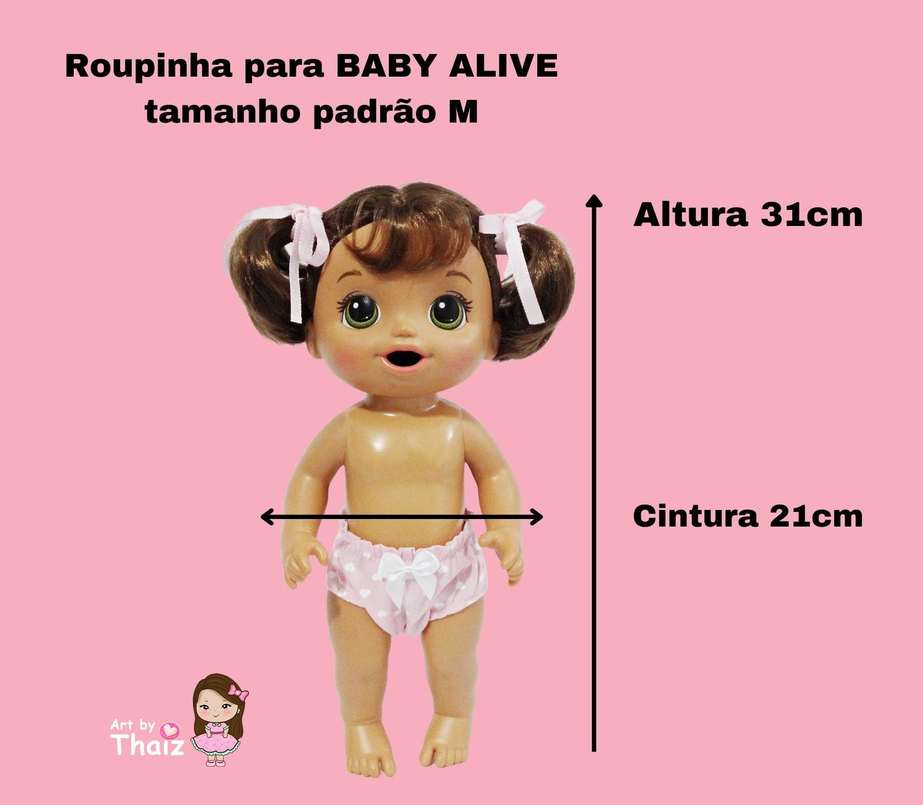 Roupa boneca Baby Alive Kit 5 peças Unicórnio