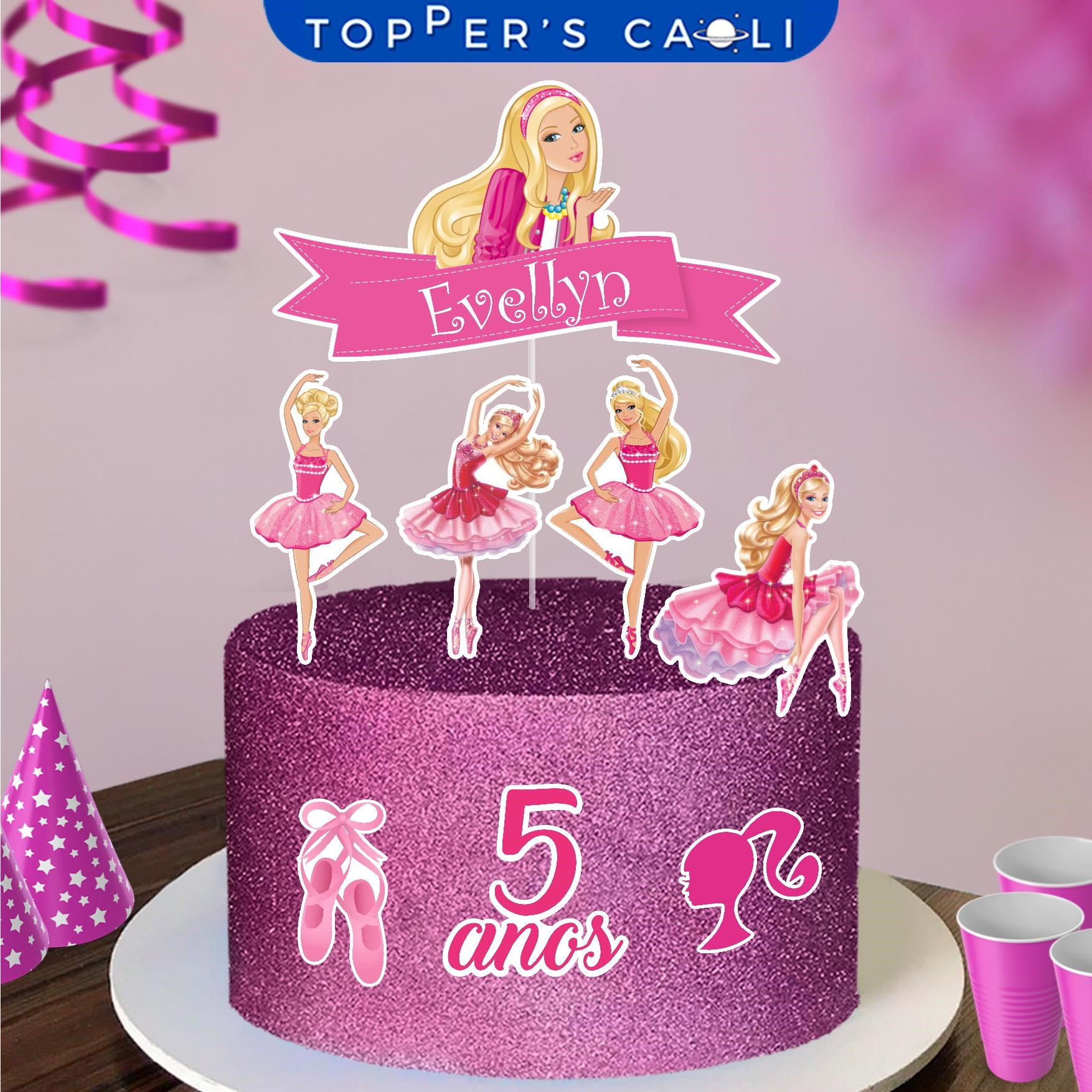 Topo de Bolo Barbie Personalizados